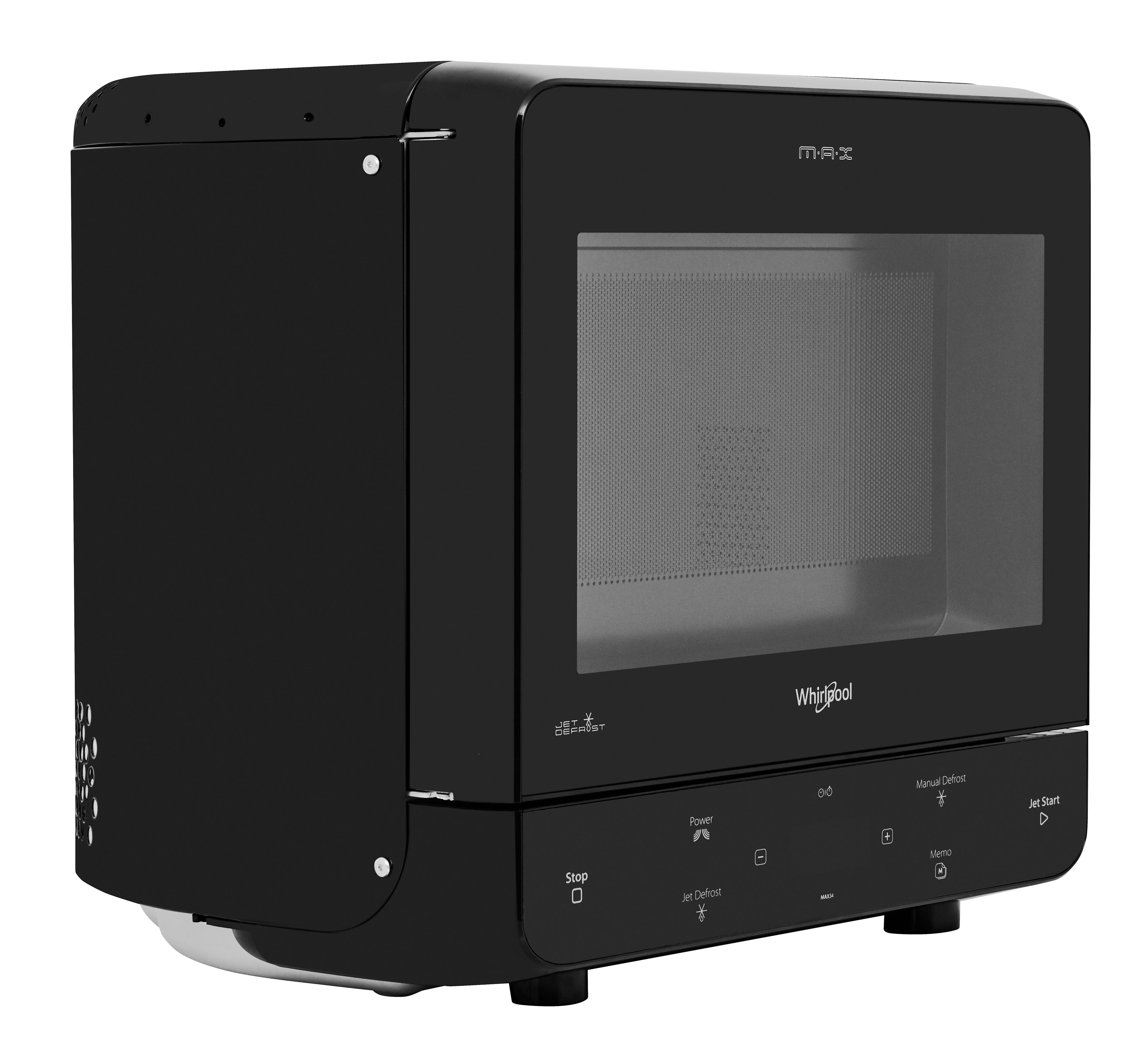 Whirlpool Mikrobølgeovn Frittstående MAX 34/BL Svart Elektronisk 13 Kun mikro 700 Perspective