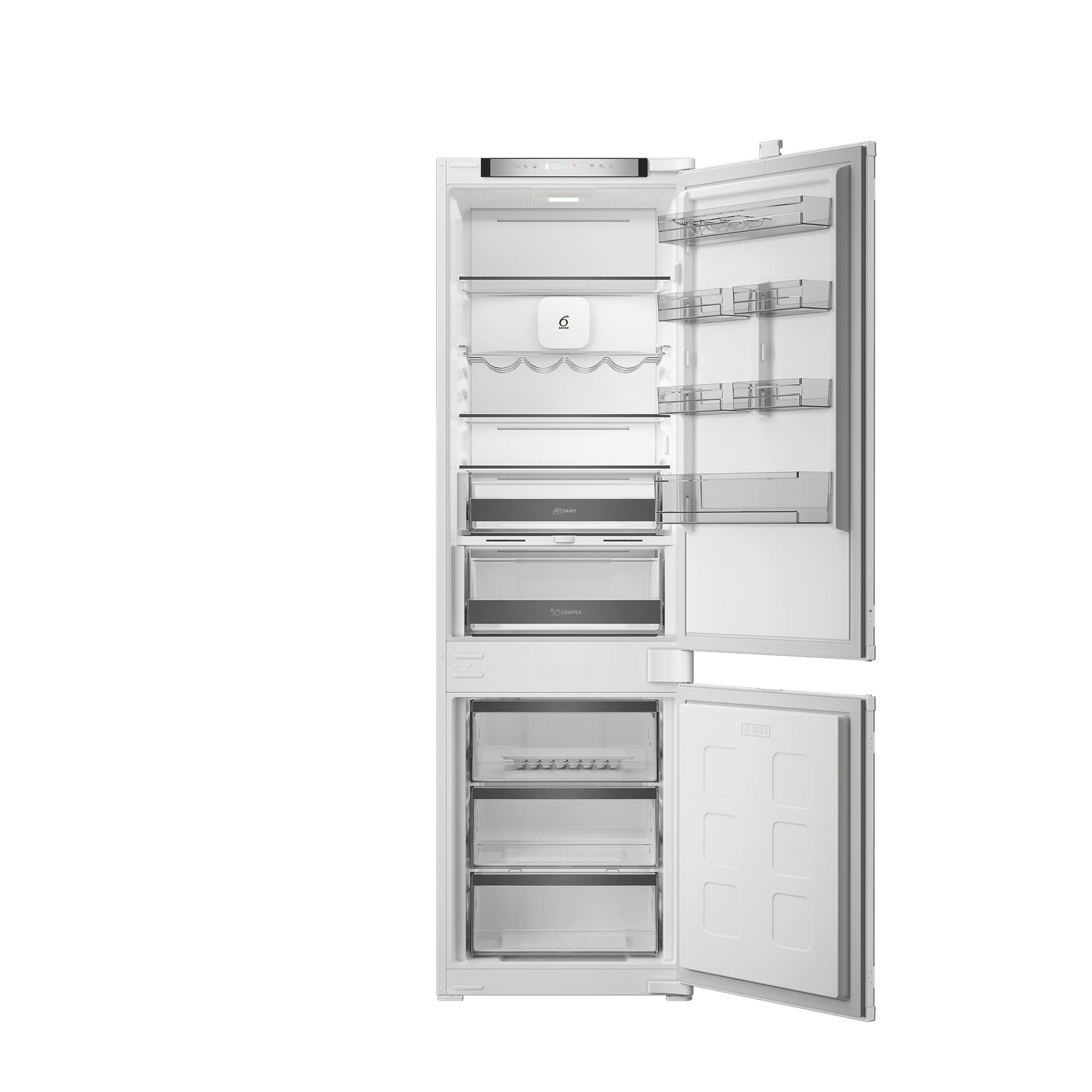 Whirlpool Hűtő/fagyasztó kombináció Beépíthető WHK2 5294 B7E1 Zinc Metal 2 doors Frontal open