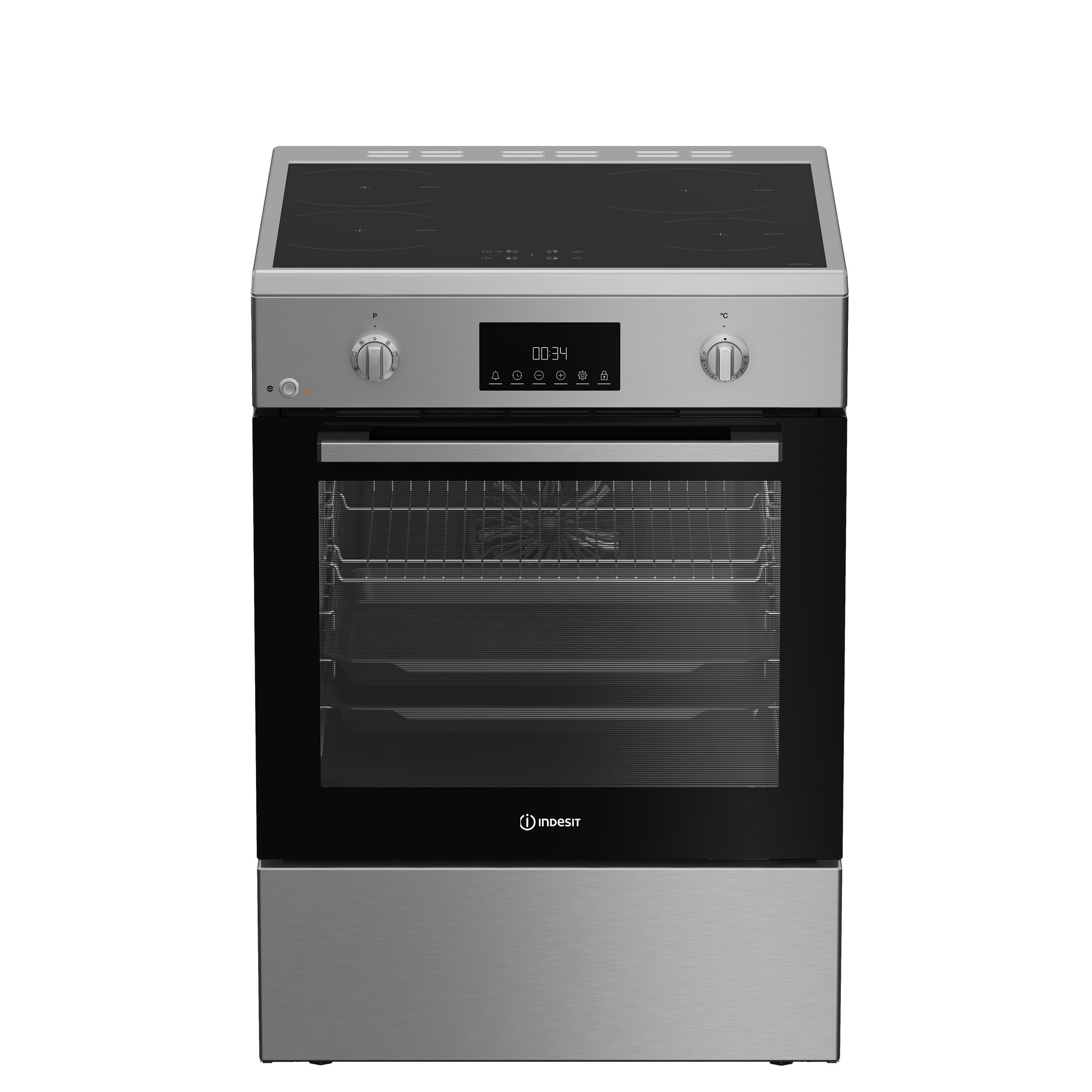 Cuisinière électrique posable Indesit: 60 cm - I6I8LCSX