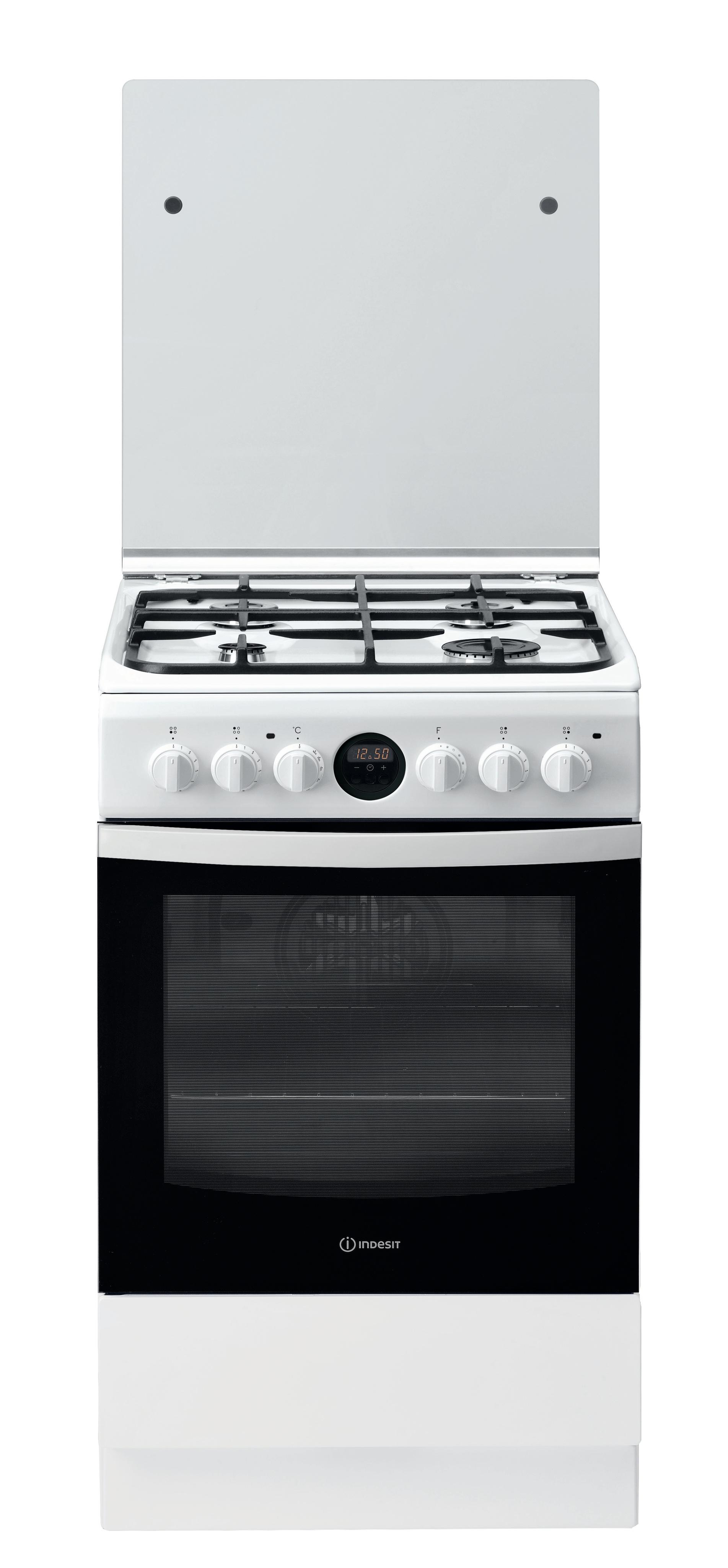 Indesit brīvi stāvošā elektriskā plīts: 50 cm - IS5G8CHW/PO