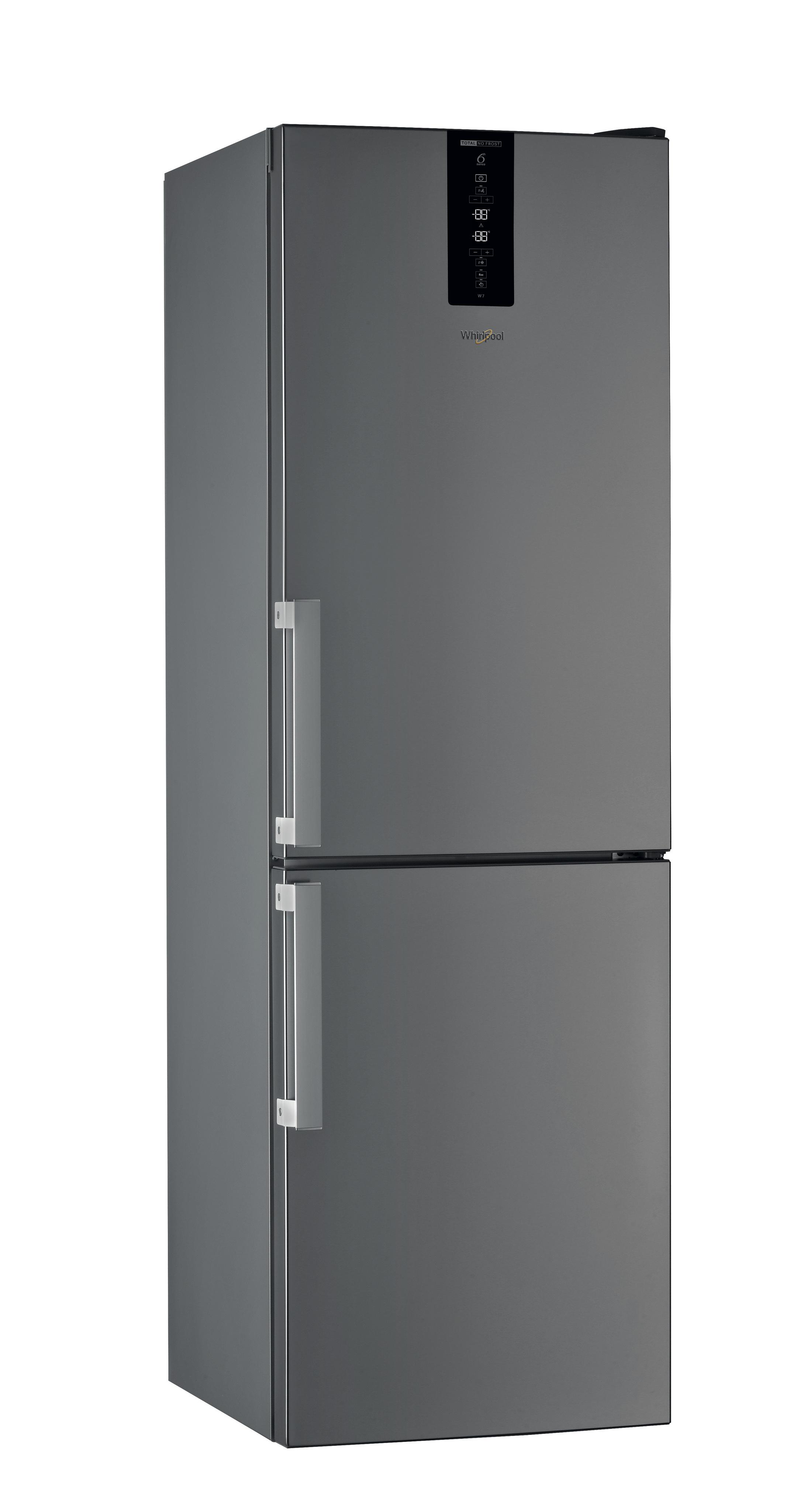 Whirlpool Hűtő/fagyasztó kombináció Szabadonálló W7 831T OX H Optic Inox 2 doors Perspective