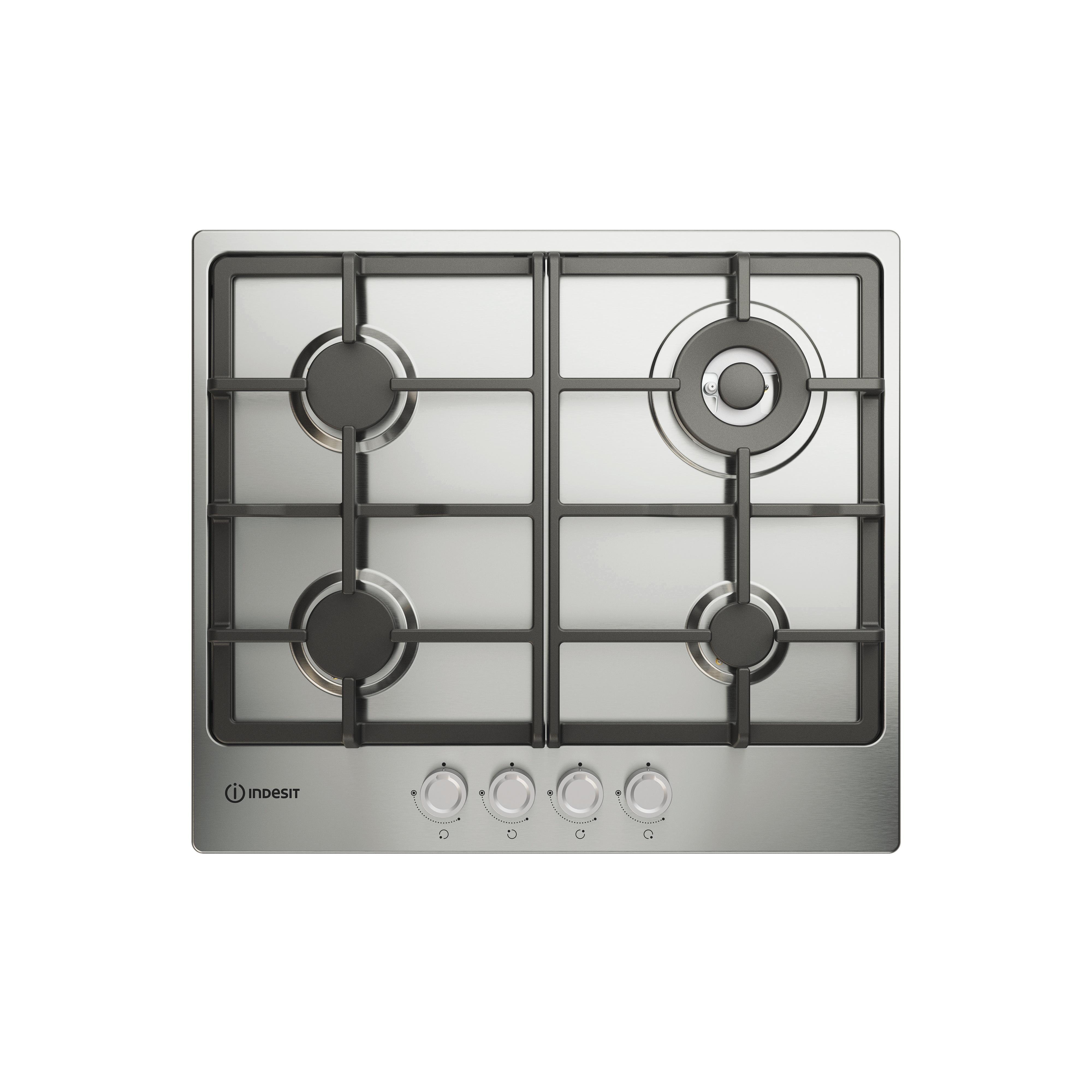 Indesit Варочная поверхность THP 641 W/IX/I Inox Газовая Frontal