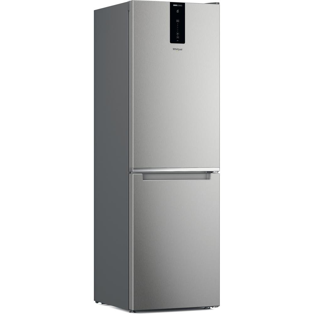 Whirlpool Fridge-Freezer Combination Free-standing W7X 82O OX UK Optic Inox 2 doors Perspective