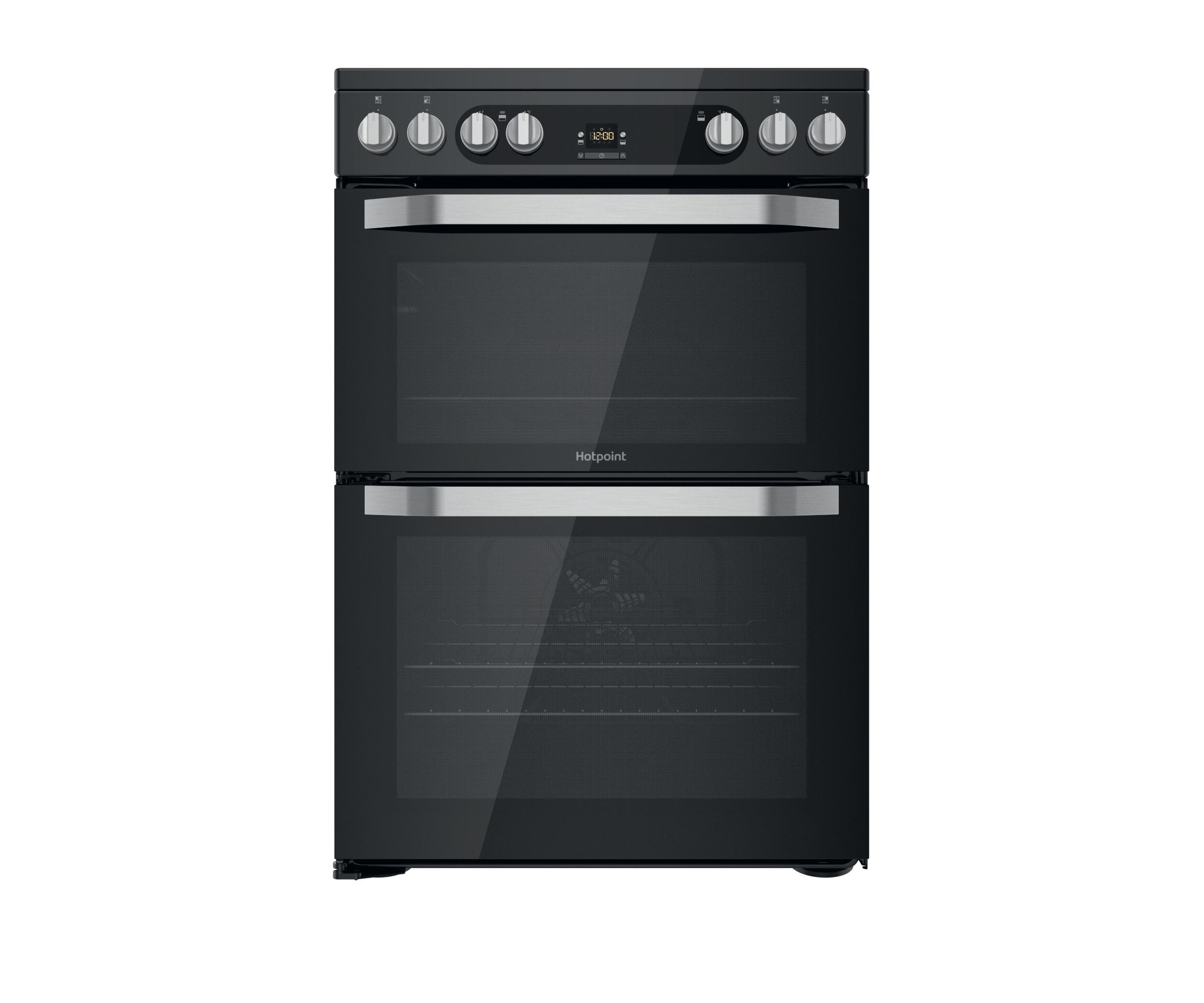 Hotpoint Double Cooker HDM67V9HCB/U Black A Frontal