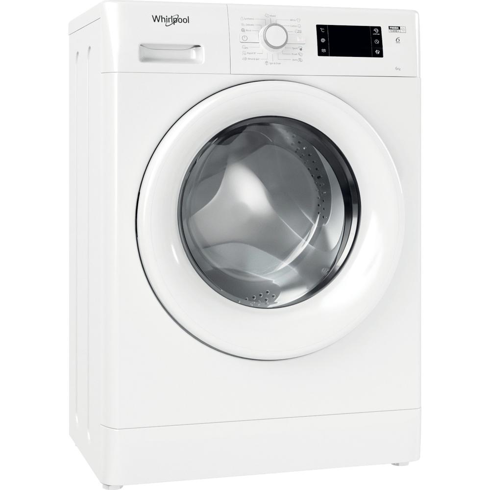 Whirlpool Washing machine Samostojeći FWSG 61251 W EE N Bela Prednje punjenje F Perspective