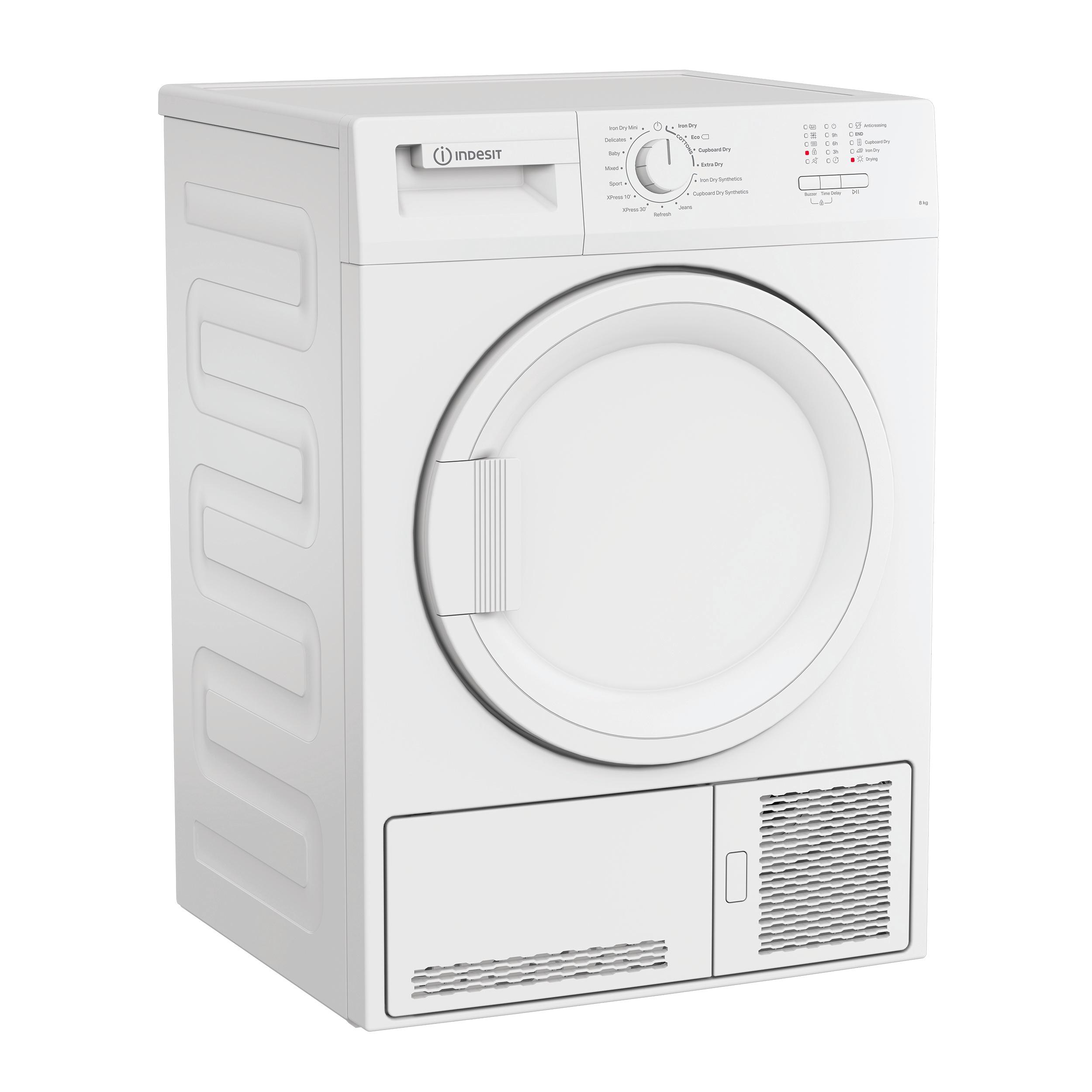 Indesit Dryer C YD C82 WWGL UK White Perspective