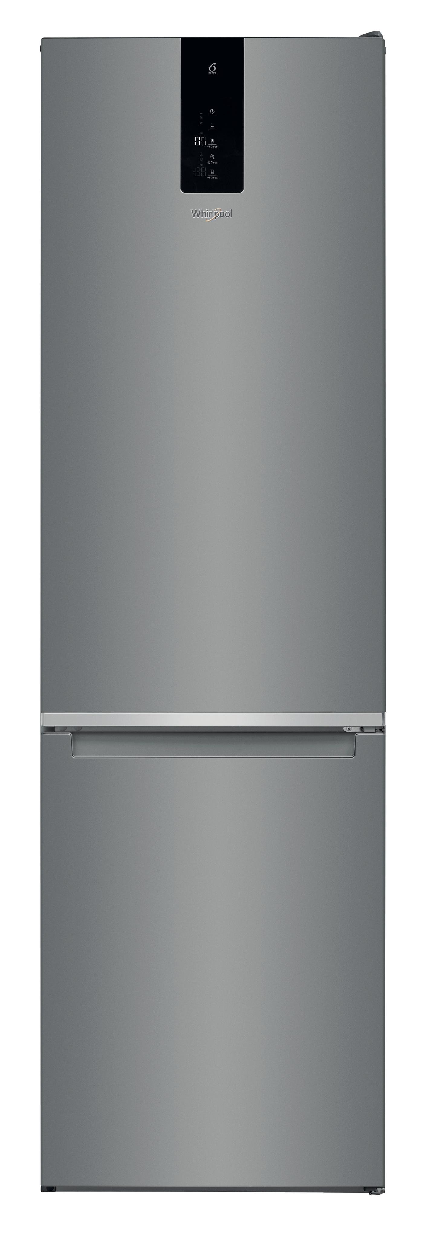 Whirlpool Réfrigérateur combiné Pose-libre W9M 951A OX Optic Inox 2 portes Frontal