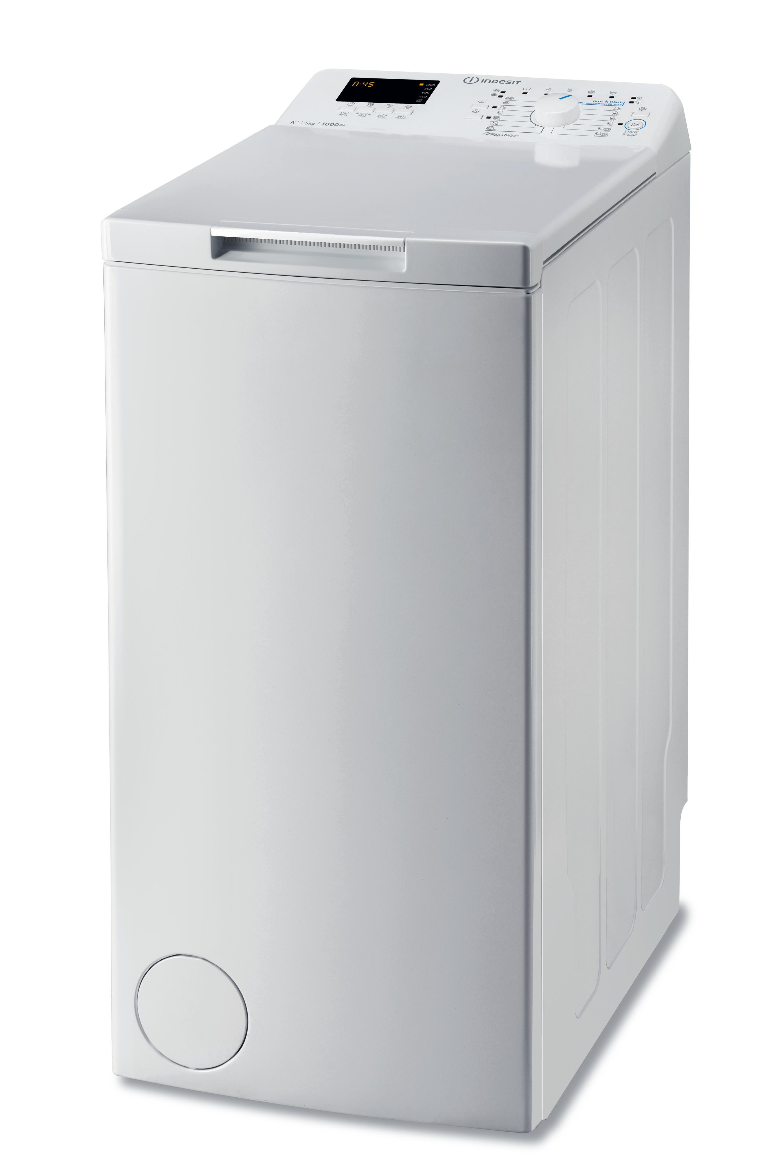 Indesit Стиральная машина Отдельно стоящий BTW D51052 (EU) Белый Top loader A++ Perspective