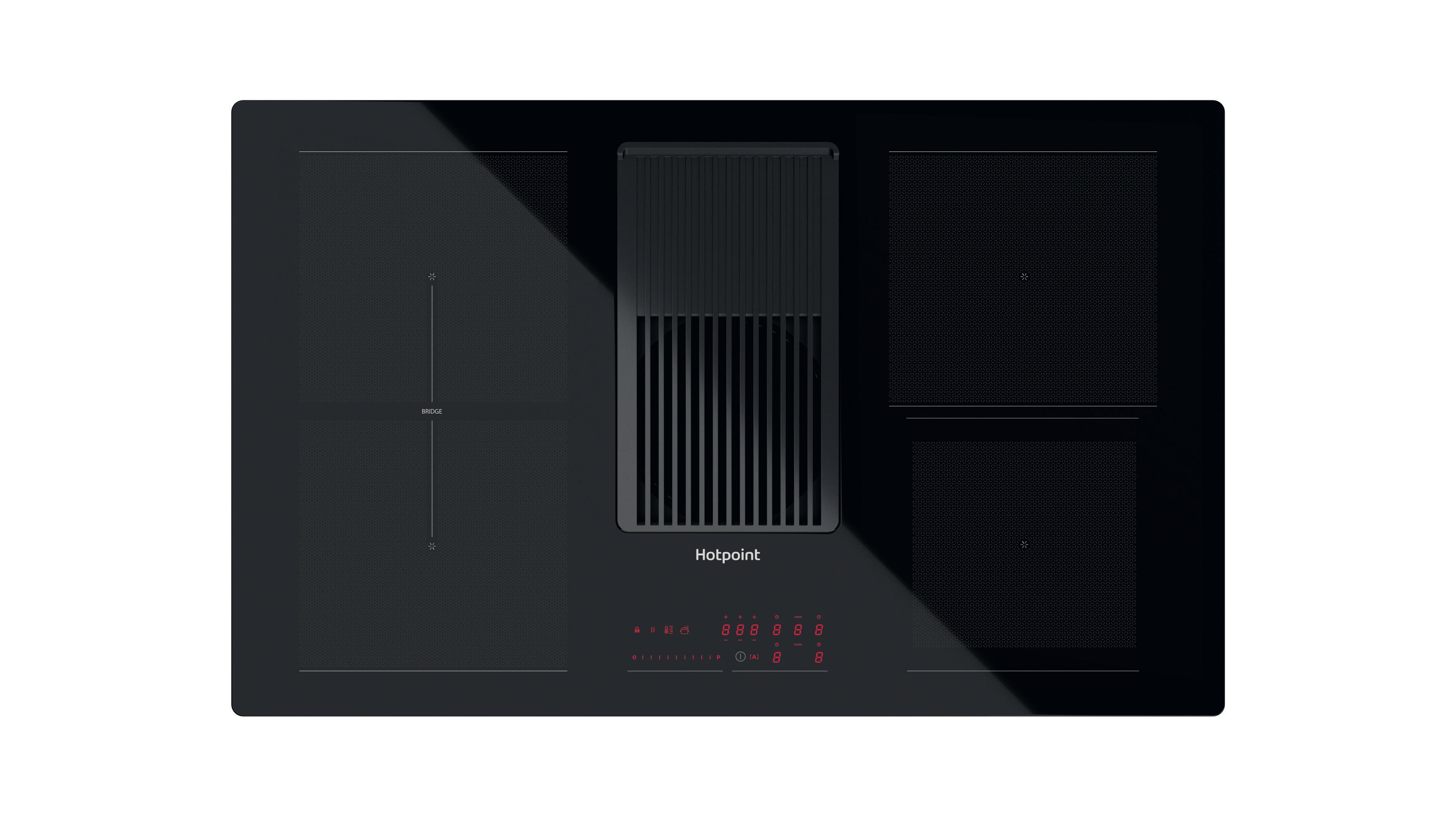 Hotpoint Venting cooktop PVH 92 B K/F KIT Black Frontal