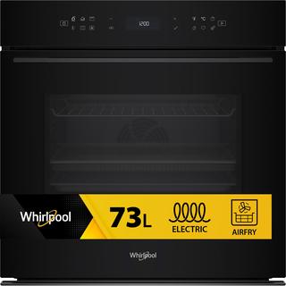 Whirlpool W7 built-in electric oven: black colour, 73 litres, self-cleaning - WOI78HT1SBA