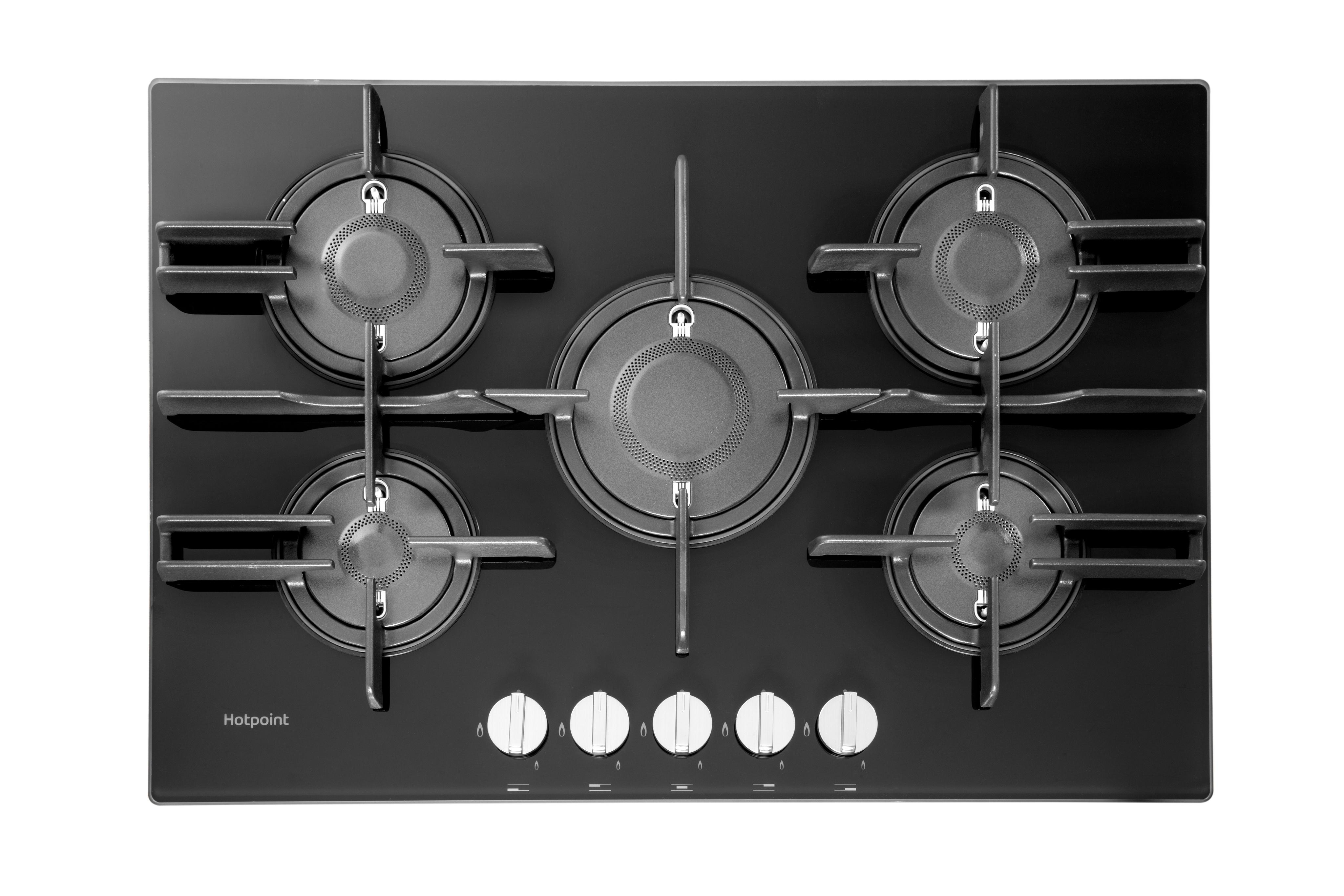 Encimera de gas Hotpoint: 5 quemadores de gas