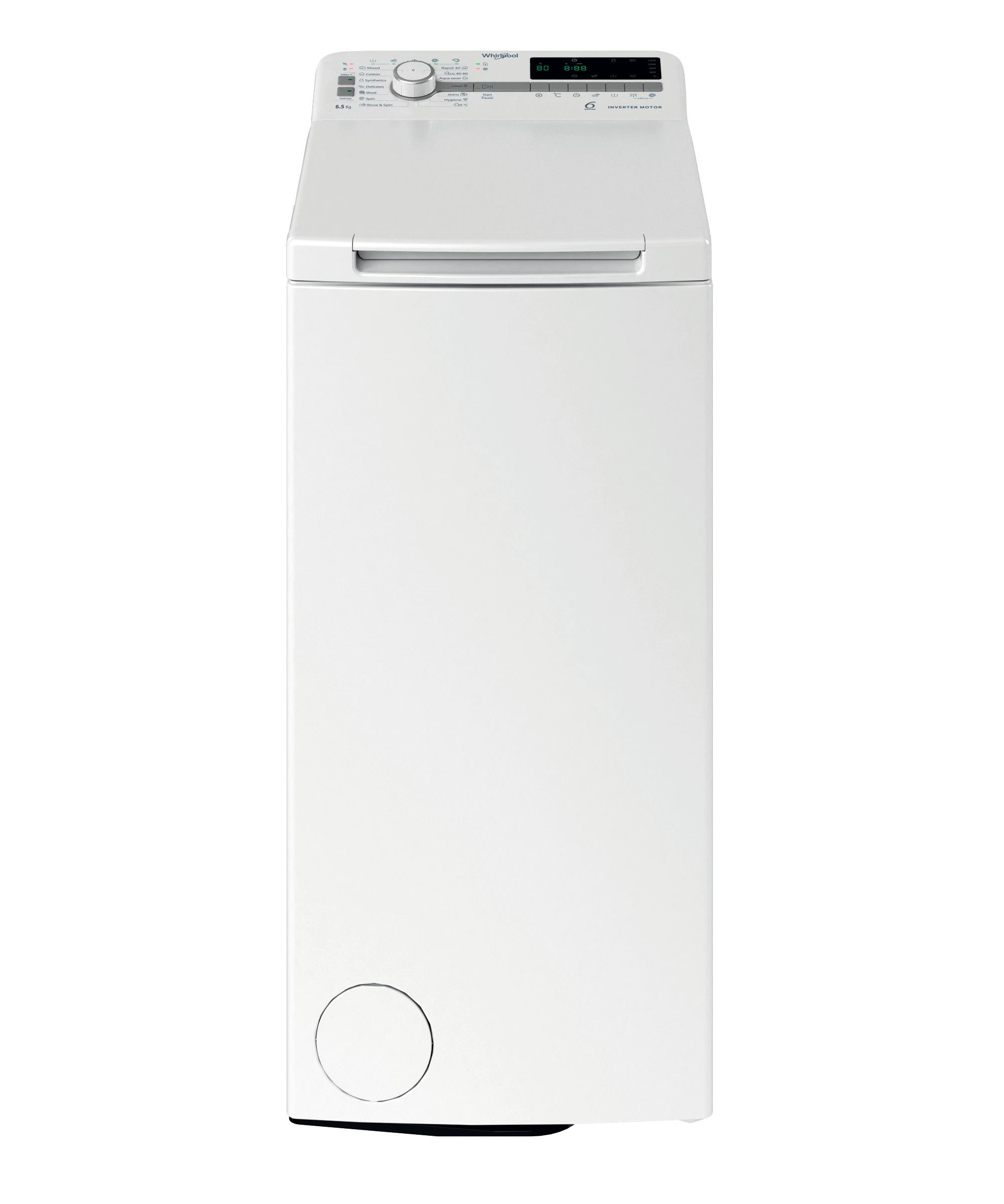 Whirlpool Πλυντήριο ρούχων Ελεύθερο TDLR 65261BS EU/N Λευκό Top loader A Frontal