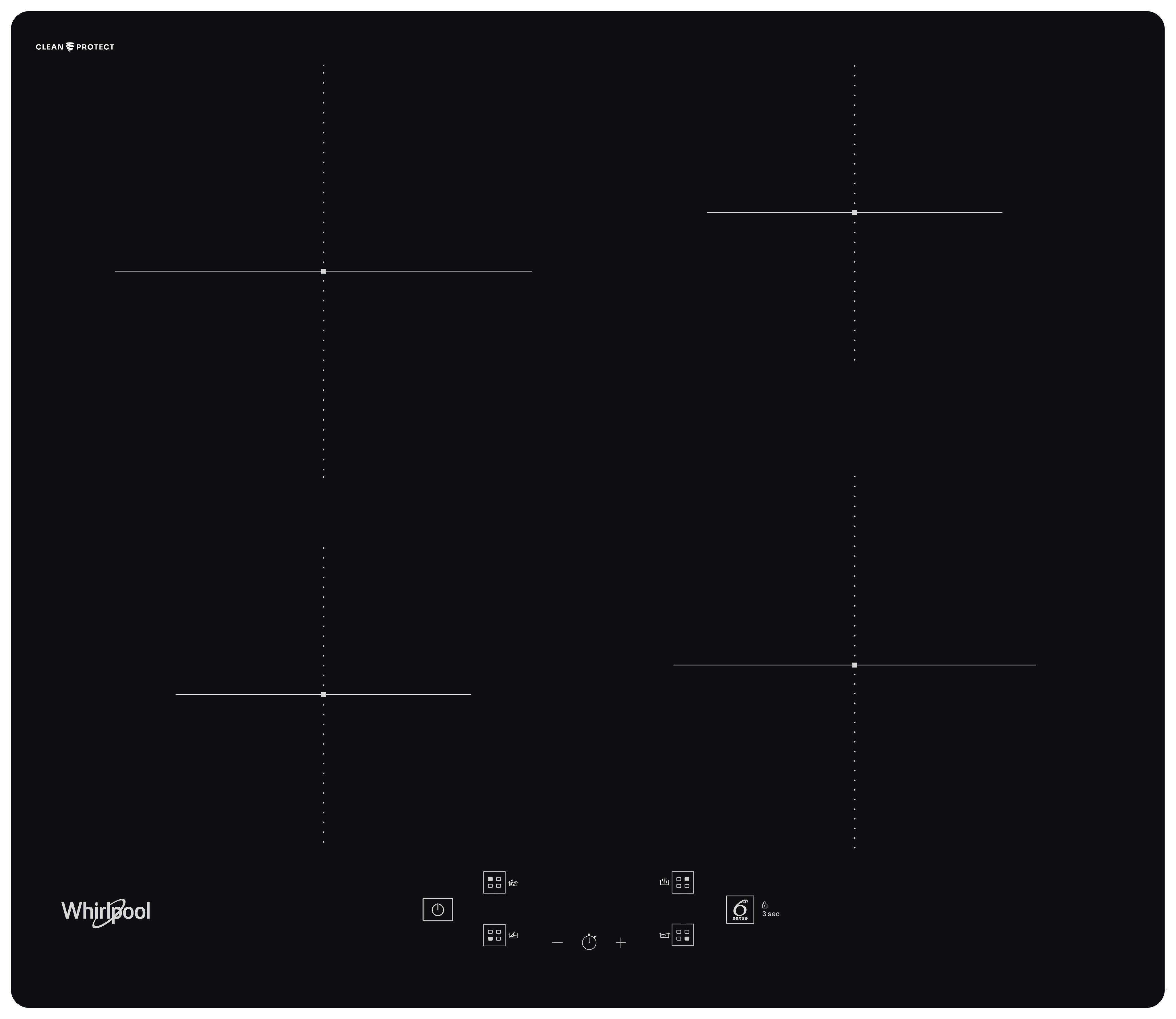 Whirlpool Варильна поверхня WS Q3560 CPNE Чорний Induction vitroceramic Frontal