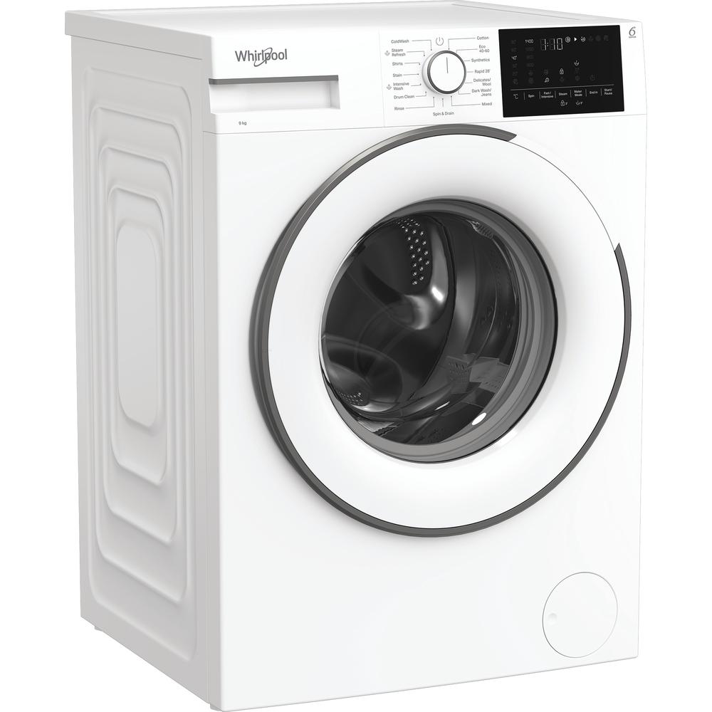 Whirlpool Pesukone Vapaasti sijoitettava SM 96W EE Valkoinen Edestä täytettävä A Perspective