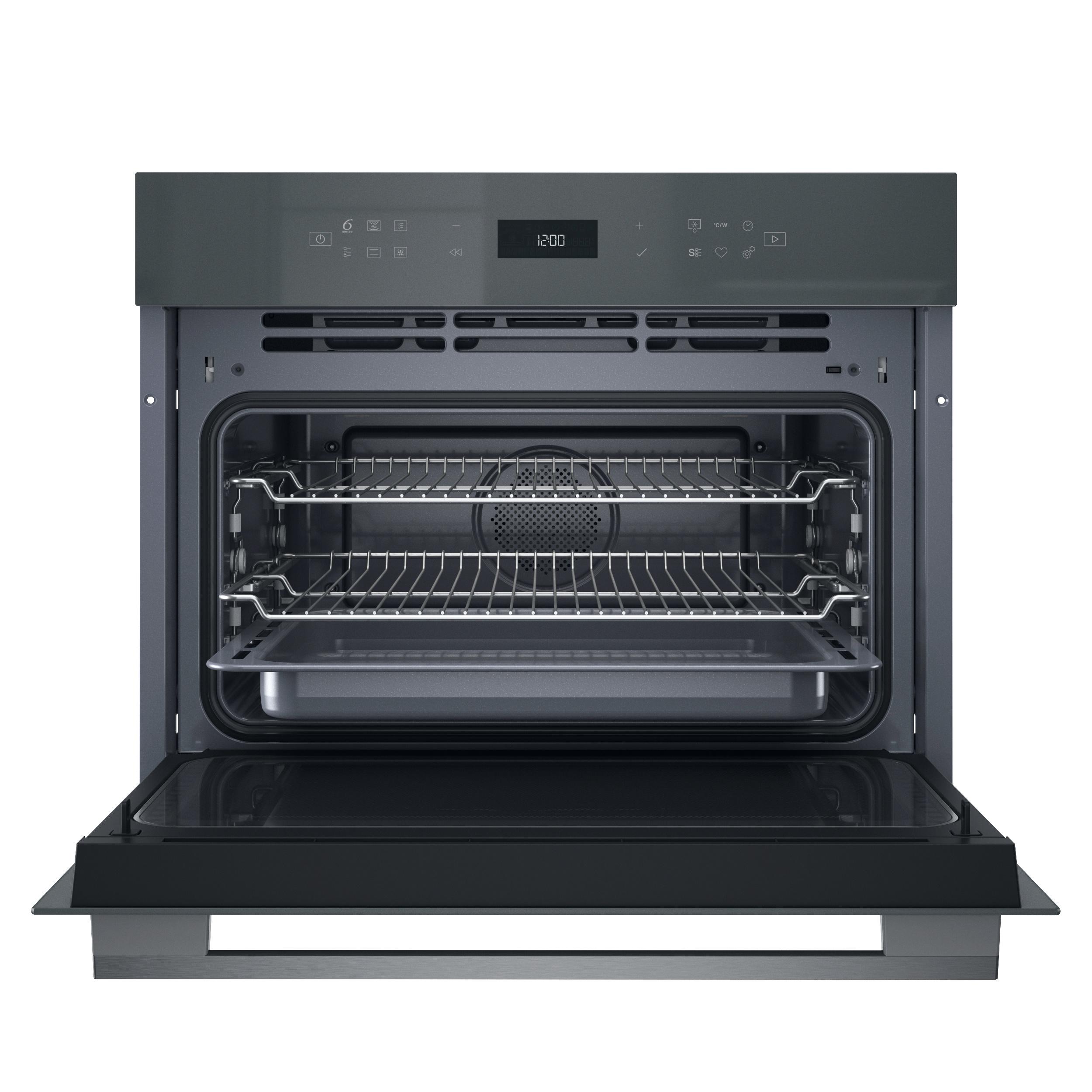 Whirlpool Microgolfoven Inbouw WCW7O7HTSSG Stardust grey glossy Elektronisch 53 Combimicrogolfoven 950 Frontal open