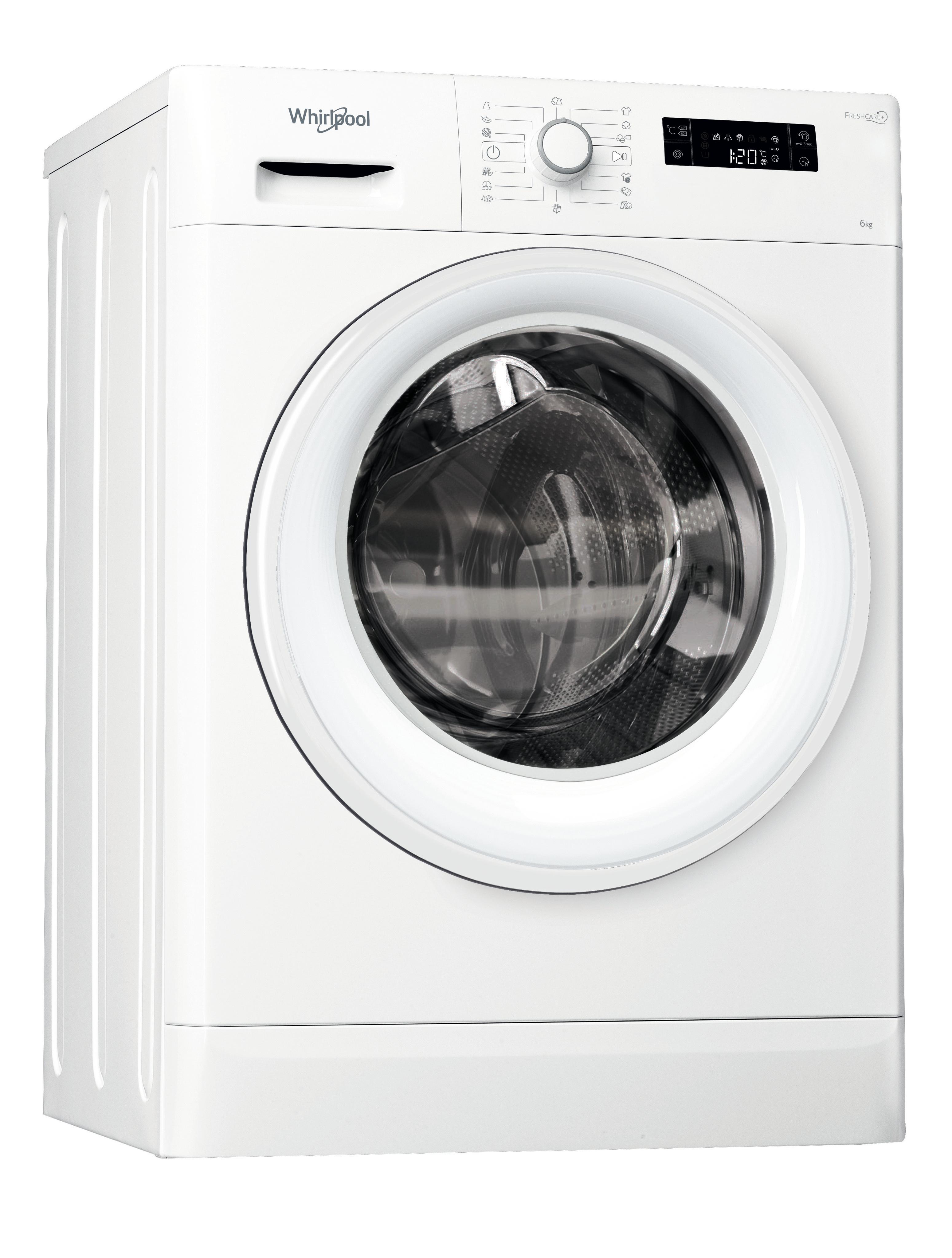 Whirlpool Maşină de spălat rufe Independent FWSF61253W EU Alb Încărcare frontală A+++ Perspective
