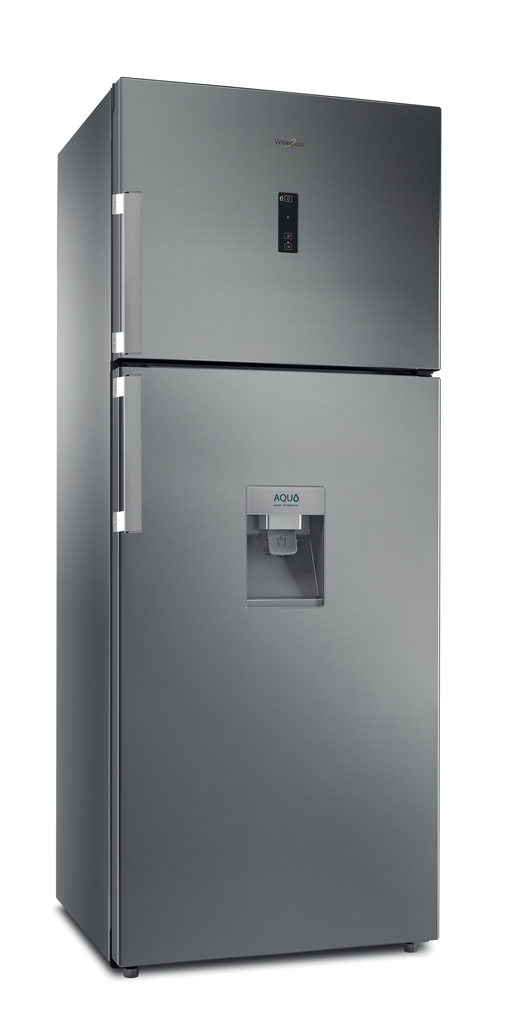 Whirlpool Racitor-congelator combinat Independent WT70E 831 X AQUA Optic Inox 2 doors Perspective