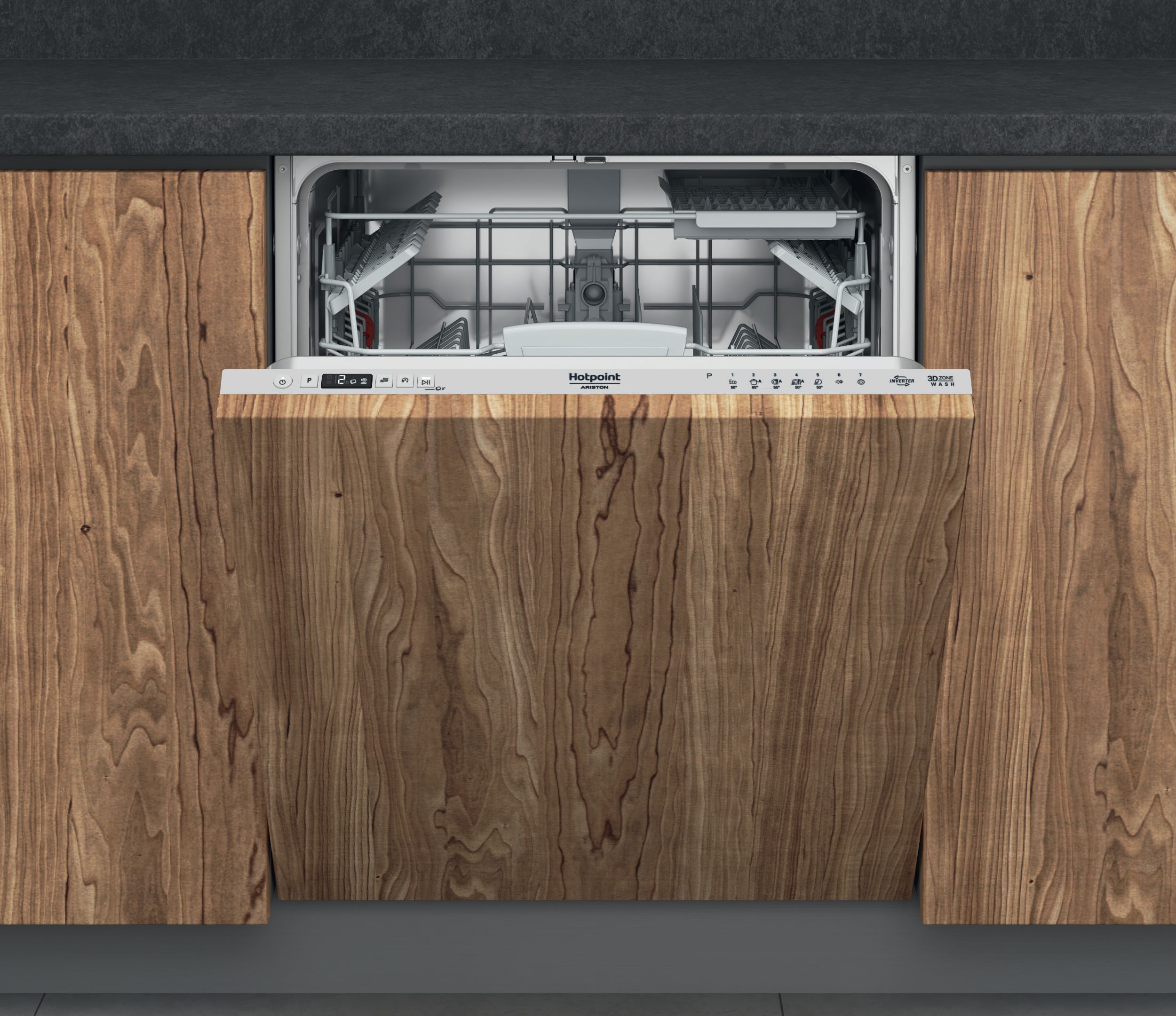 Lavavajillas integrable Hotpoint: Standard, Color plata