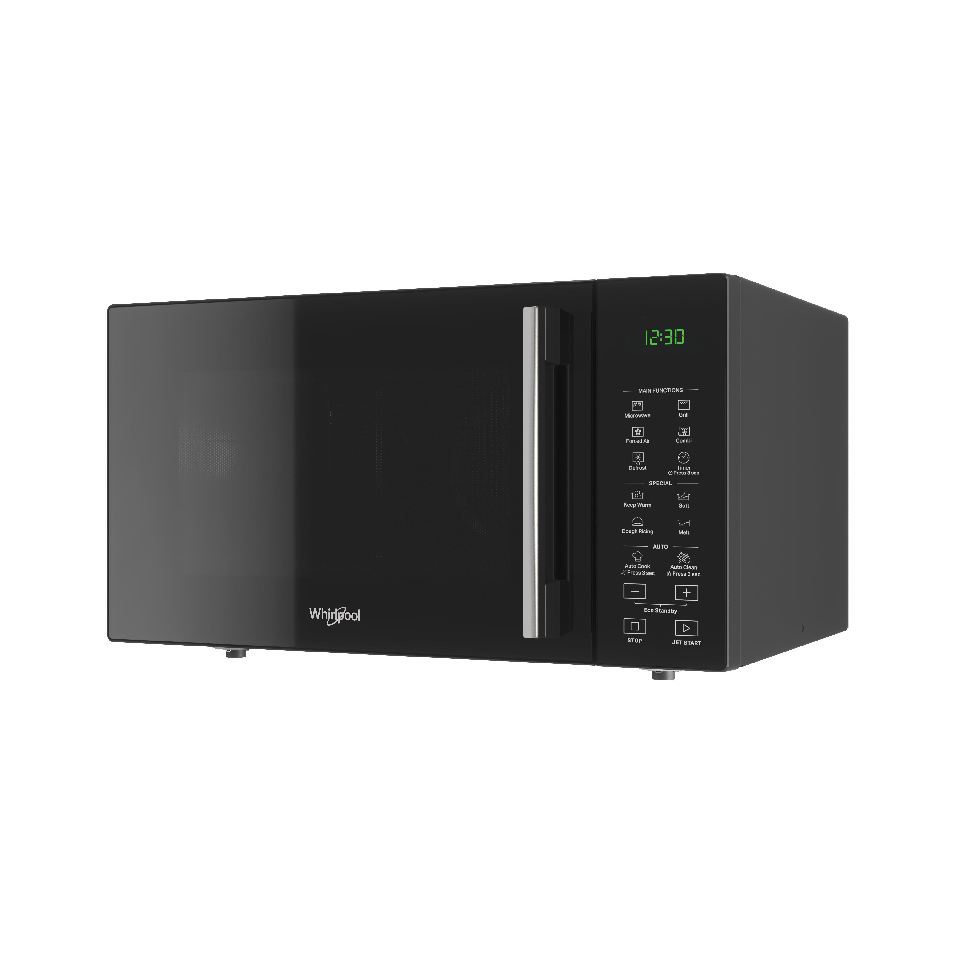 Whirlpool Microgolfoven Vrijstaand MWP 295 B Zwart Elektronisch 29 Combimicrogolfoven 900 Perspective