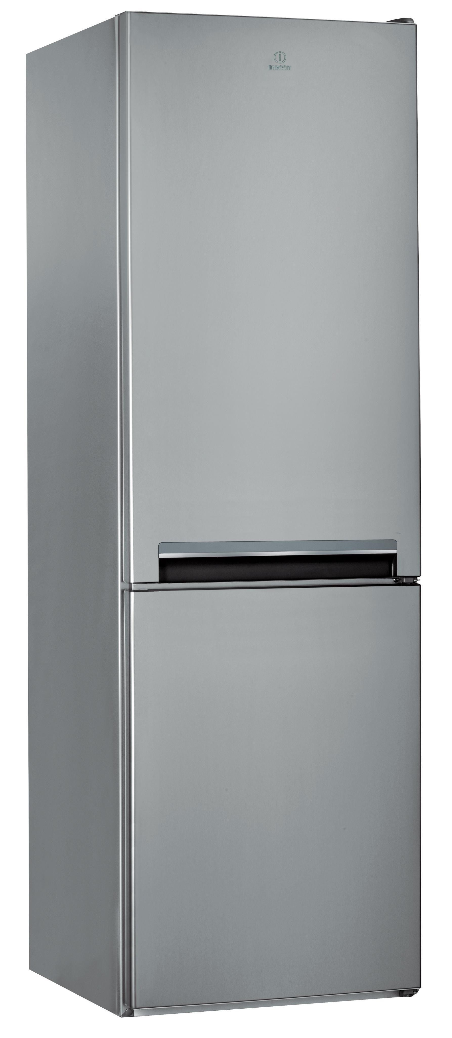 Indesit Hűtő/fagyasztó kombináció Szabadonálló LI8 S2E X Inox 2 doors Perspective