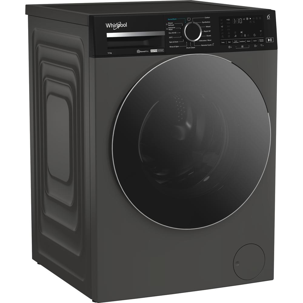 Whirlpool Washing machine Free-standing W0M 27G ADS IRE Manhattan Grey Front loader A Perspective
