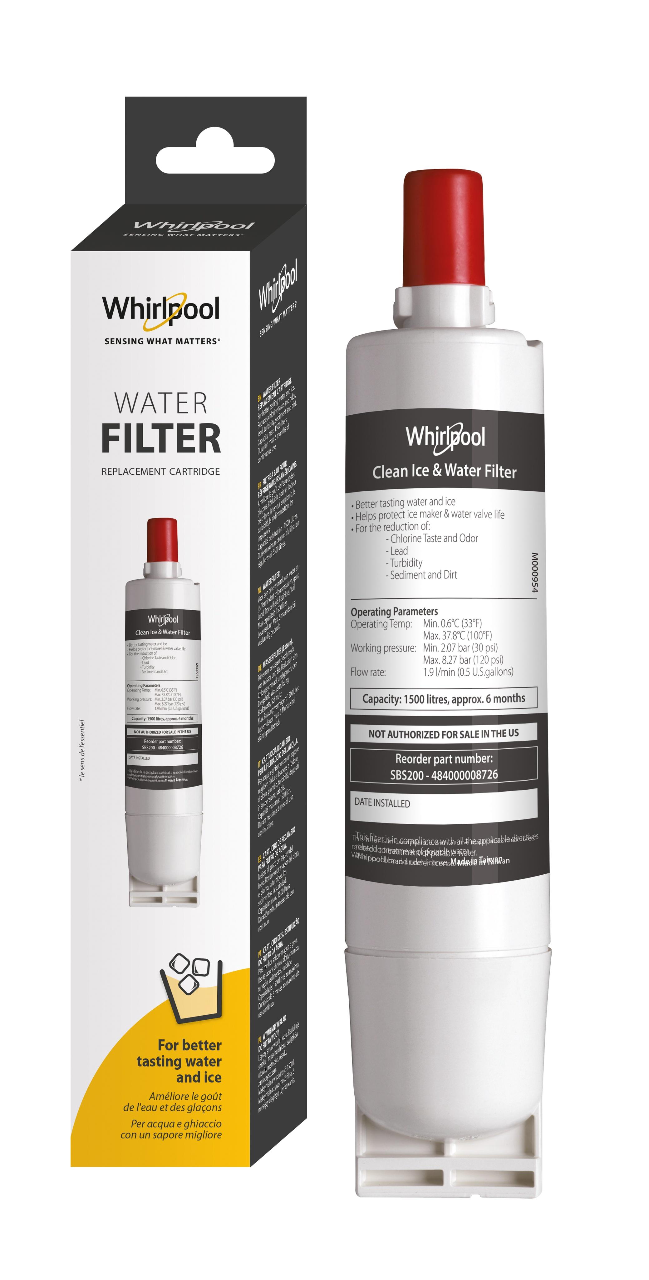 Filtre à eau interne pour réfrigérateurs américains de Whirlpool