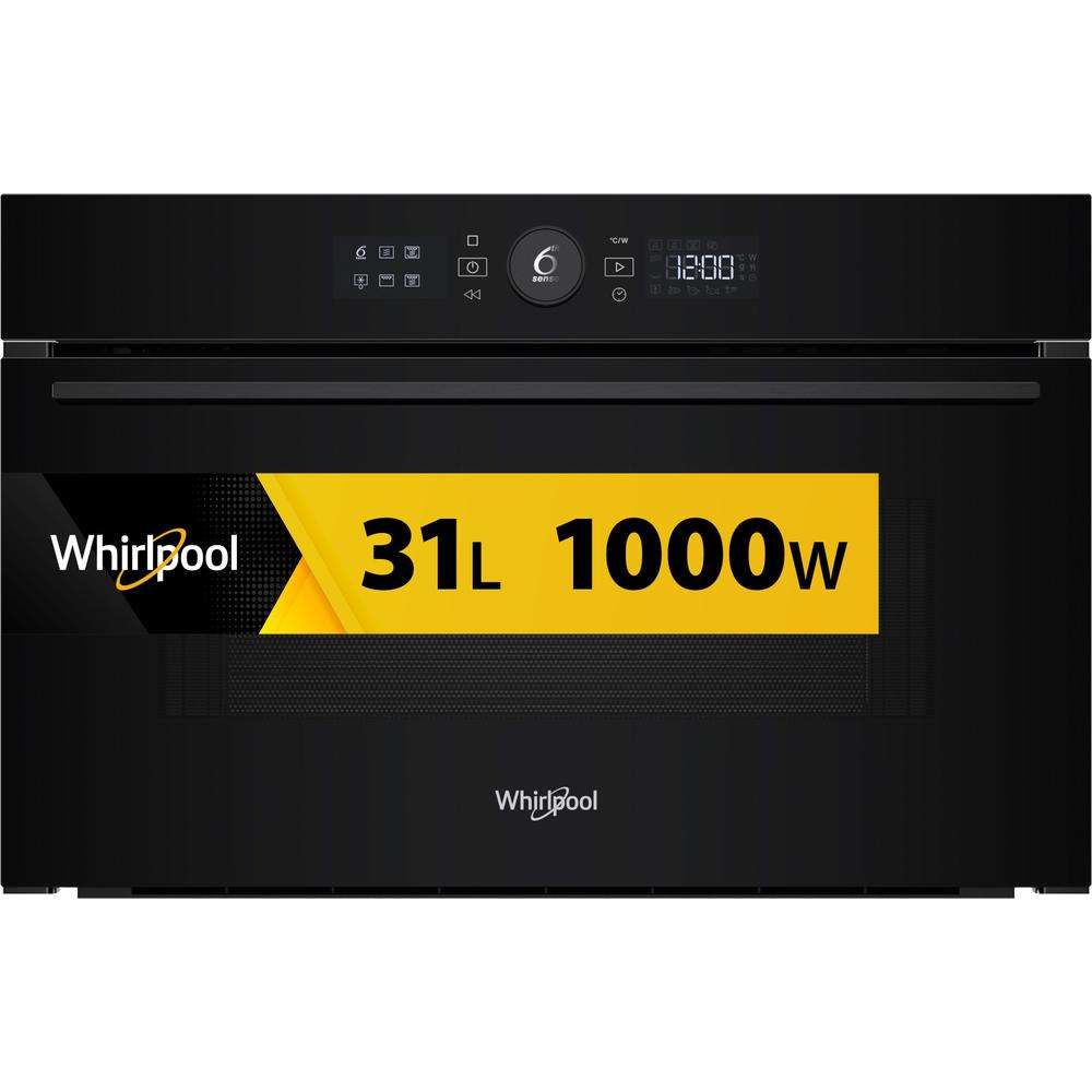 Whirlpool Mikrobølgeovn Indbygning WMD54MB Sort Elektronisk 31 Mikrovn+Grillfunktion 1000 Frontal