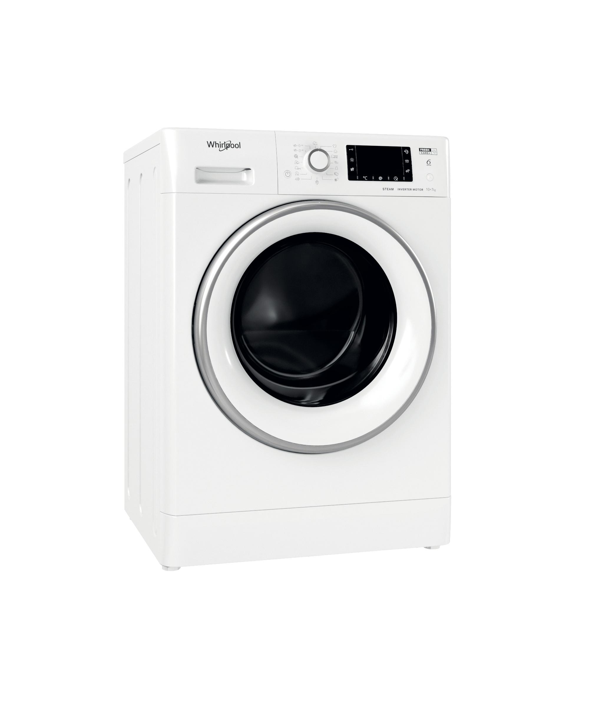 Whirlpool Lavadora secadora Libre instalación FWDD 1071682 WSV EU N Blanco Cargador frontal Perspective