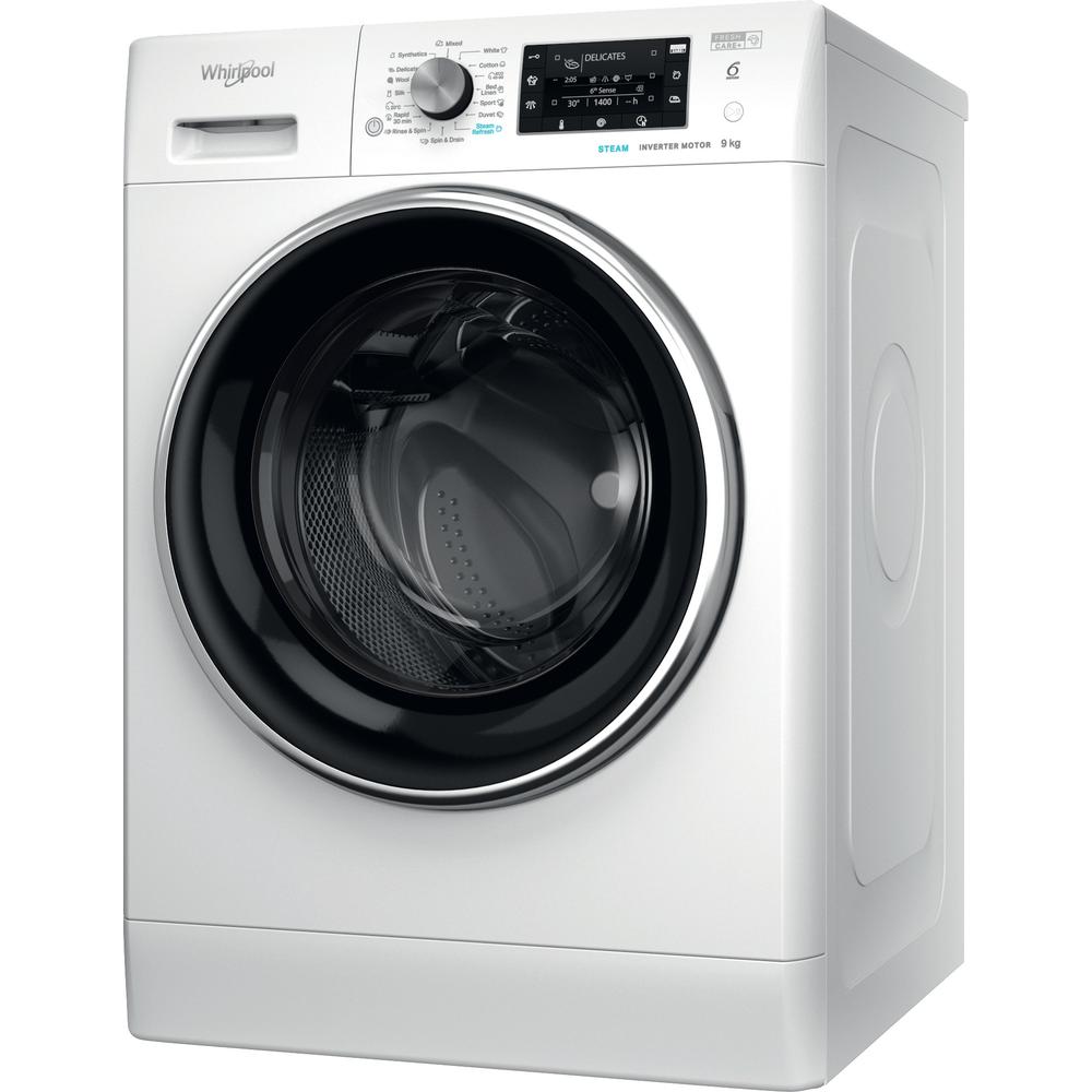 Whirlpool Πλυντήριο ρούχων Ελεύθερο FFD 9489 BCV EE Λευκό Front loader A Perspective