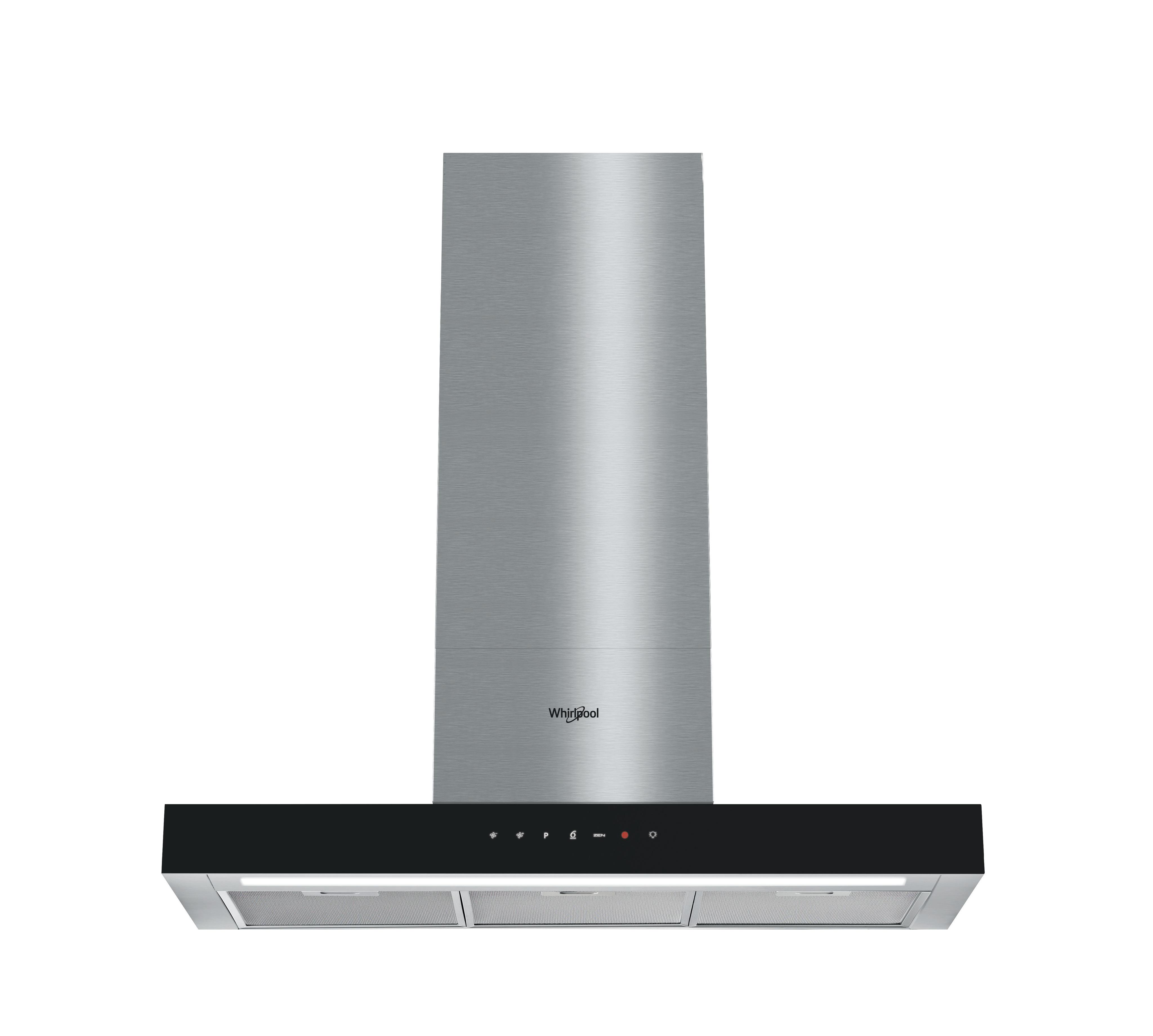 Whirlpool Exaustor Encastre WHBS 92F LT K/1 Preto Wall-mounted Eletrónico Frontal