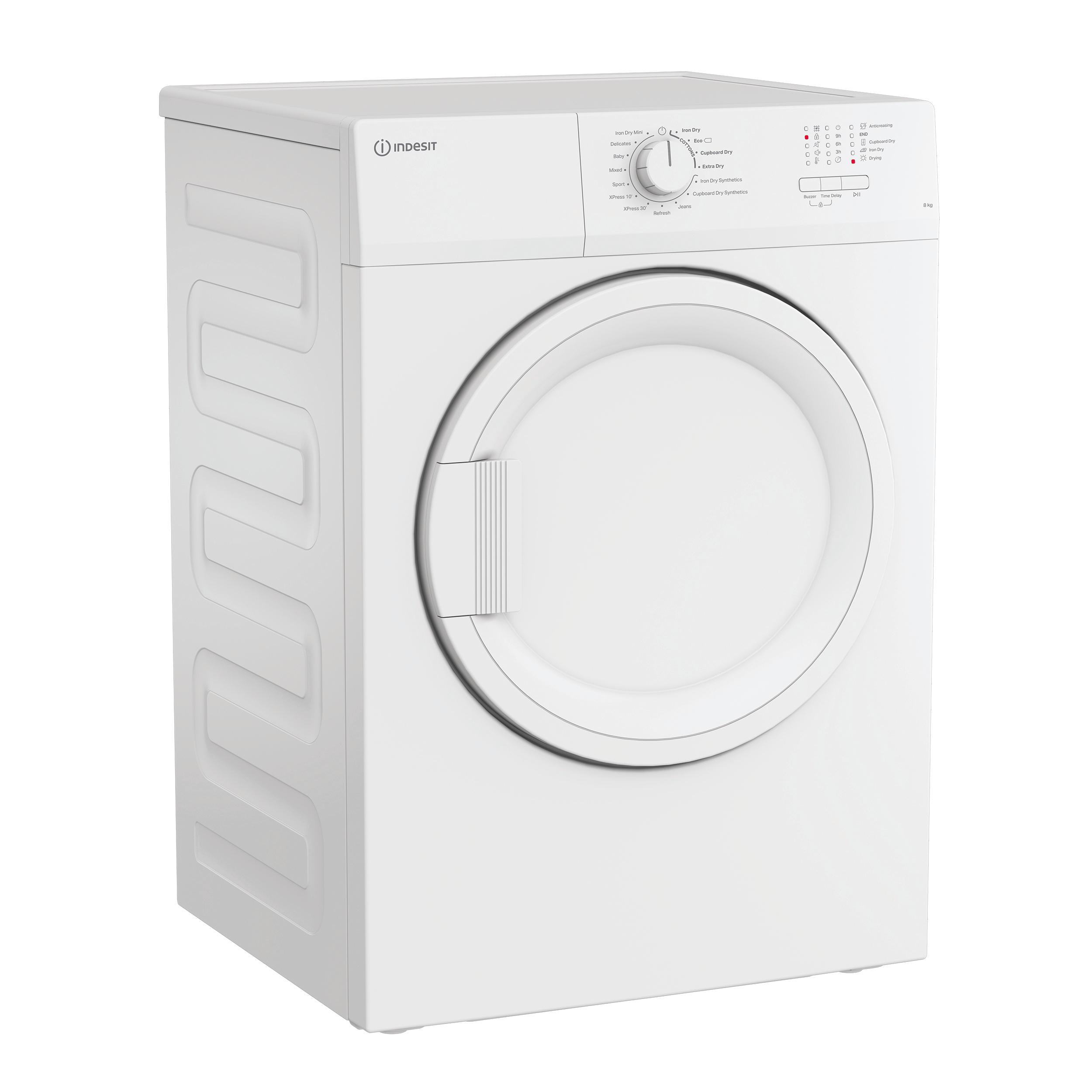 Indesit Dryer C  YD A81 WWGL UK White Perspective