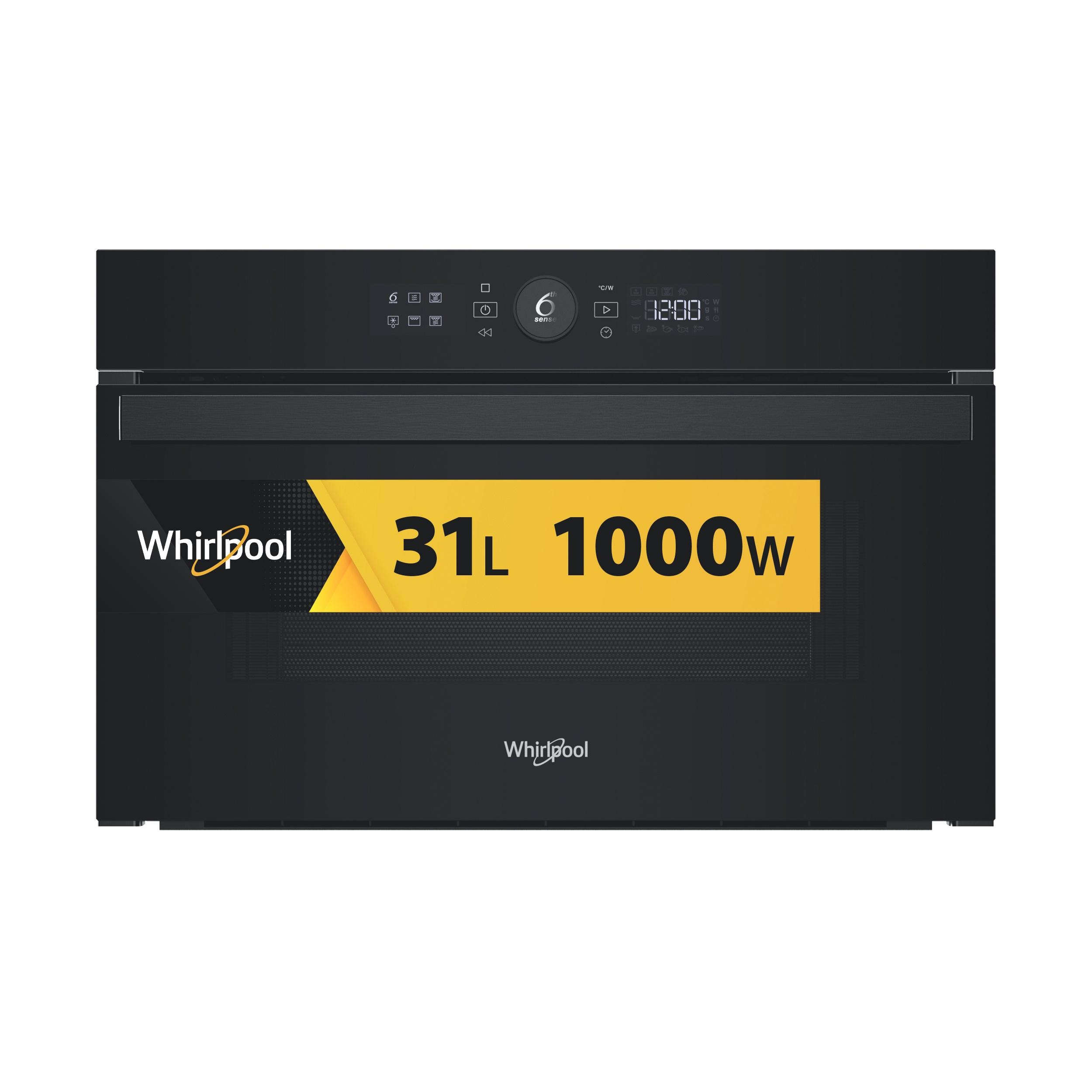 Whirlpool Mikrobangų krosnelė Įmontuojama WMD44MB Juoda Elektroninis 31 Mikrobangos + Grilius 1000 Frontal