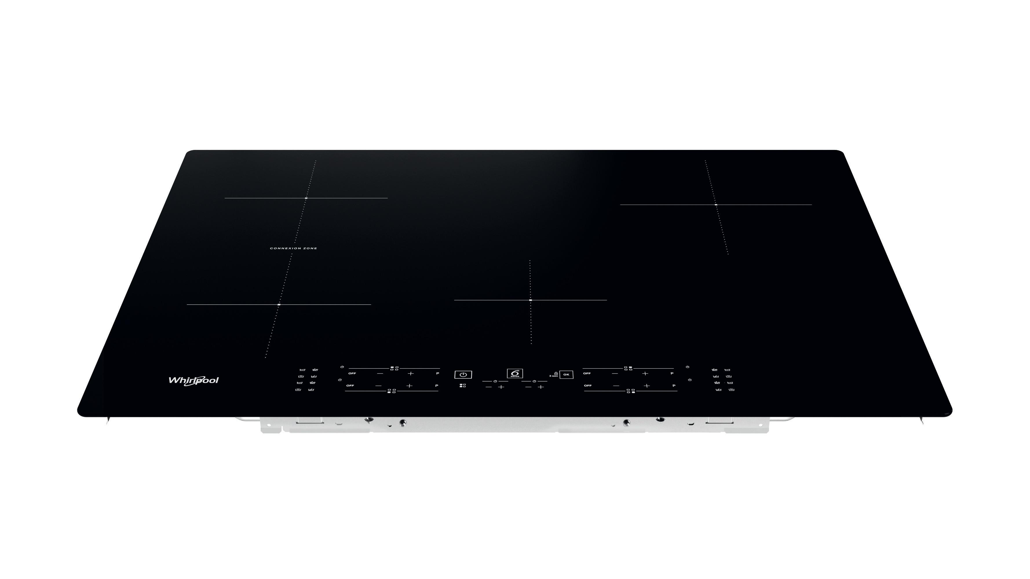 Whirlpool Table de cuisson WB B4877 NE Noir Induction vitroceramic Frontal top down