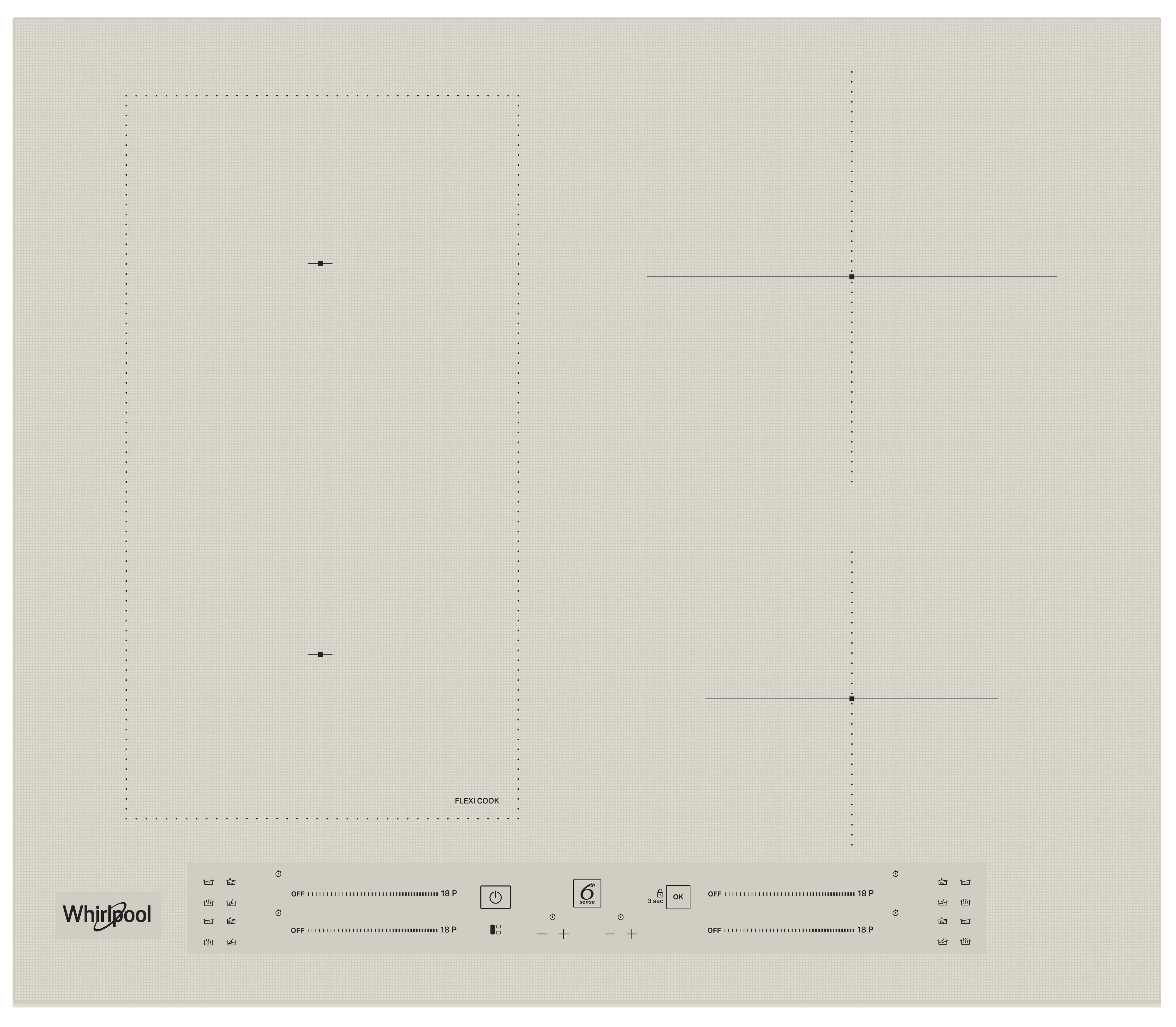 Whirlpool Plită WL S2760 BF/S Silver Dawn Induction vitroceramic Frontal