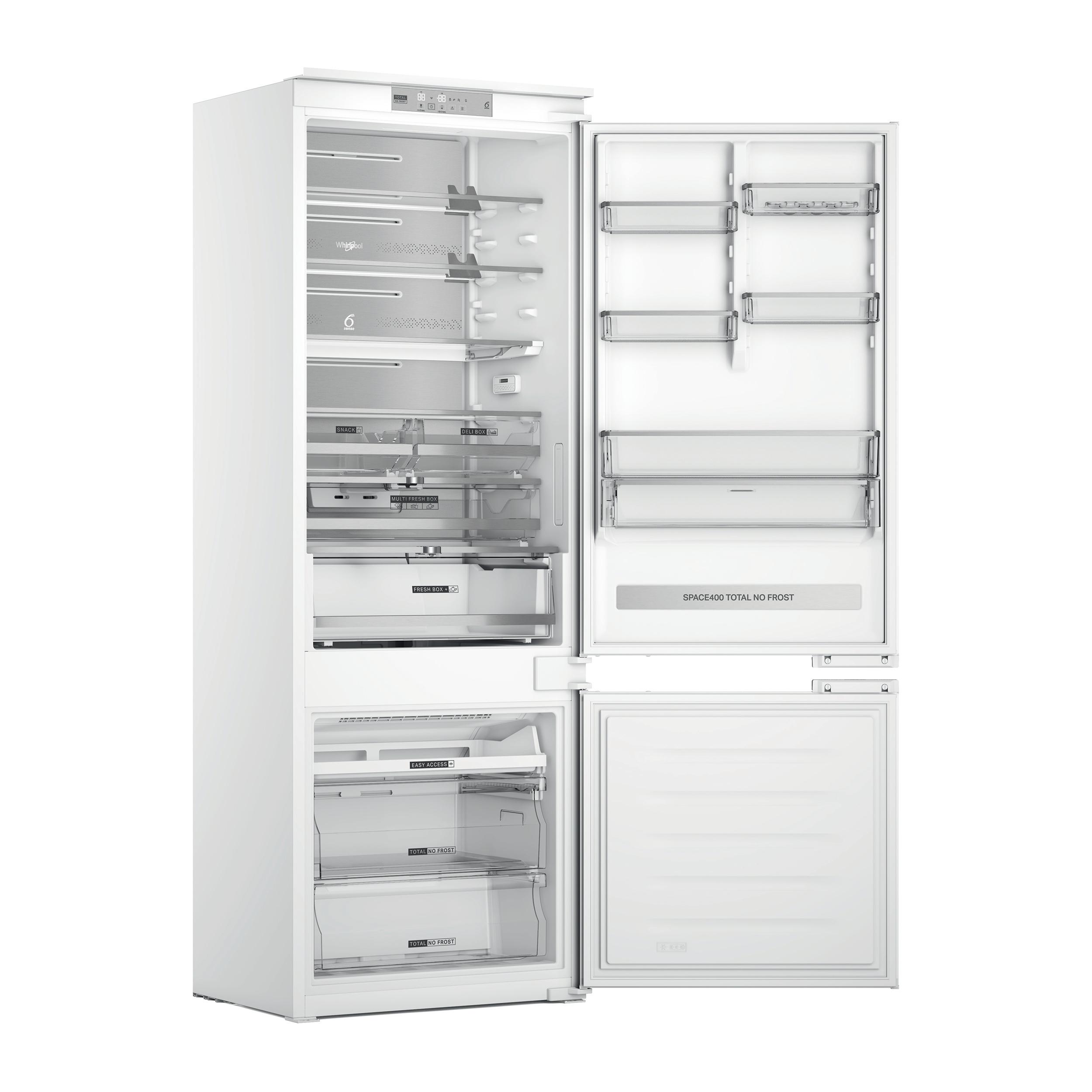 Whirlpool Kombiskap Integrert WH SP70 T242 P Hvit 2 doors Perspective open