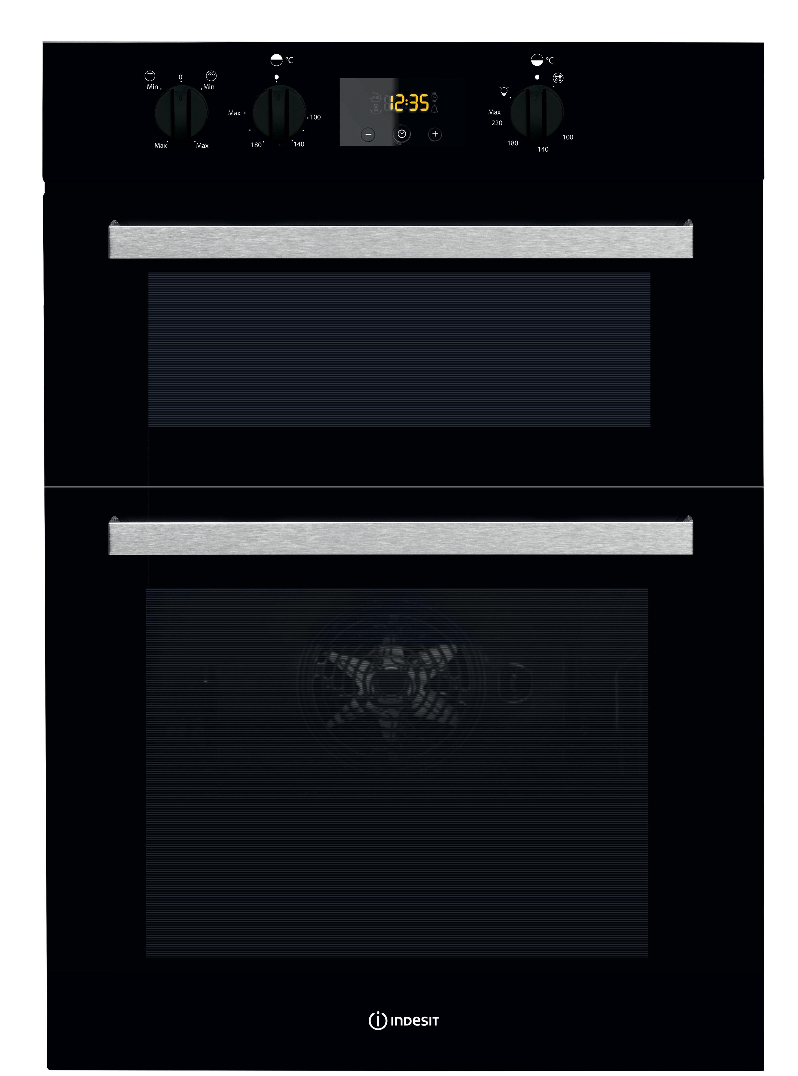 Indesit Double oven IDD 6340 BL Black A Frontal