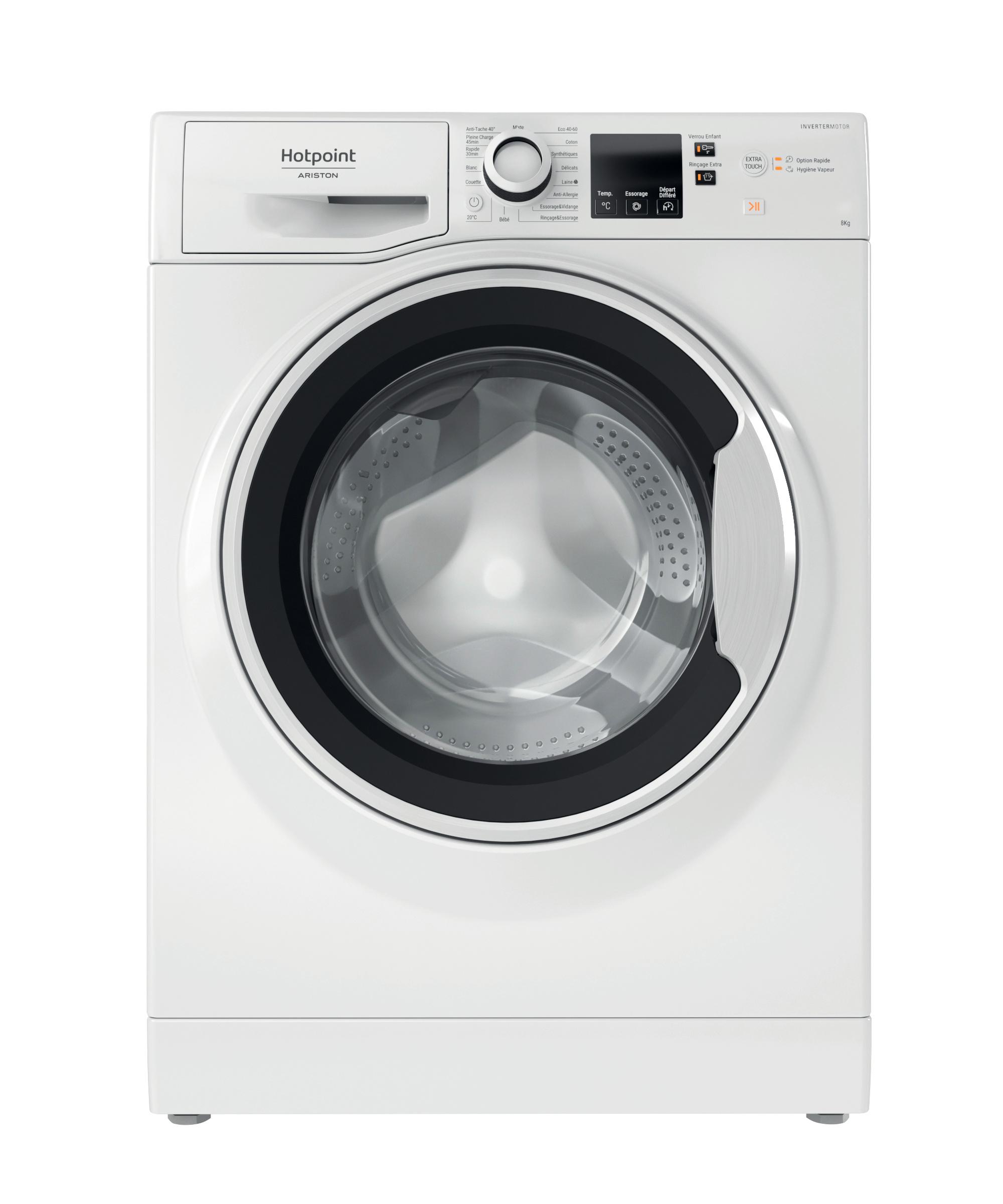 Lave-linge posable Hotpoint NSH844CWWFR N | Hotpoint FR