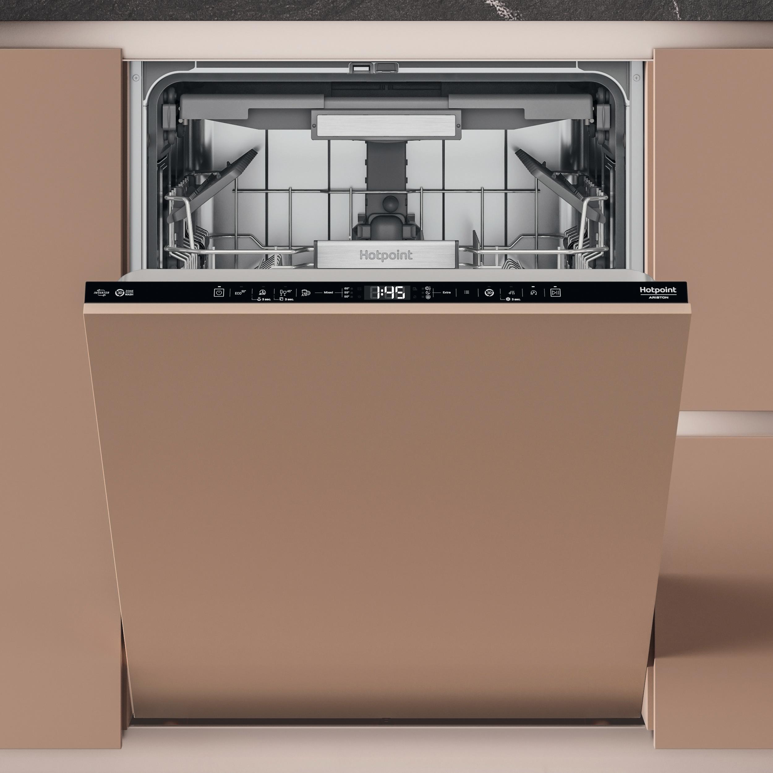 Lave-vaisselle intégrable Hotpoint: Standard 60cm, couleur noire