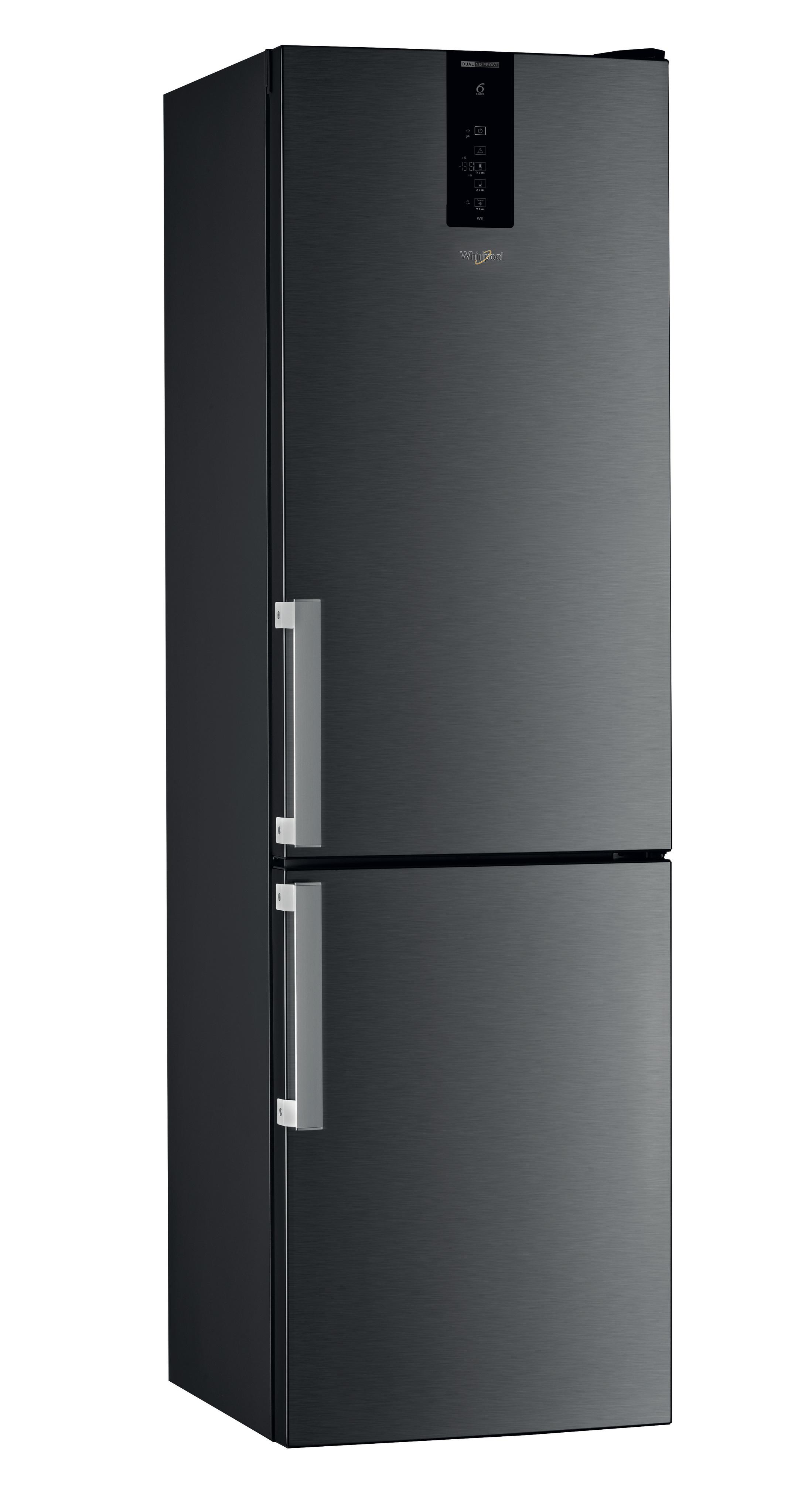Whirlpool Kombinirani hladnjak Samostojeći W9 931D KS H Crna/Inox 2 doors Perspective