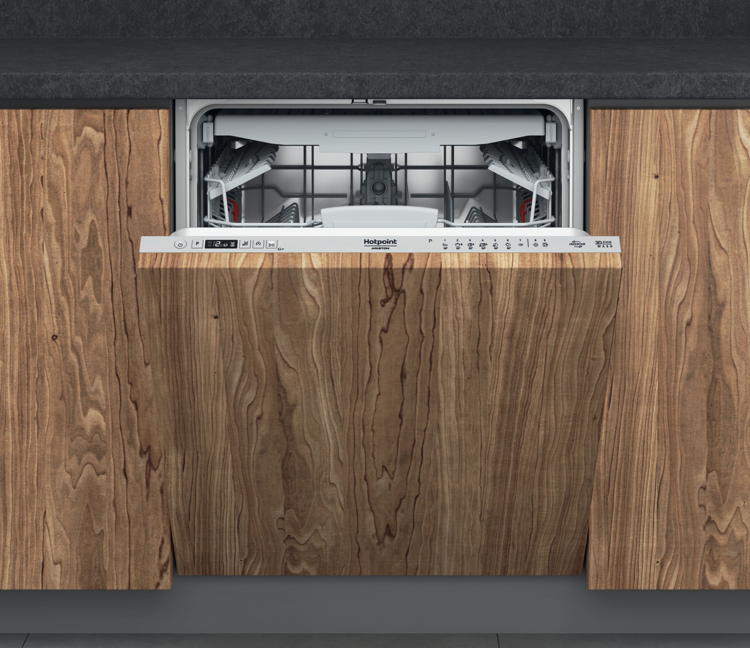 Lavavajillas integrable Hotpoint: Standard, Color plata