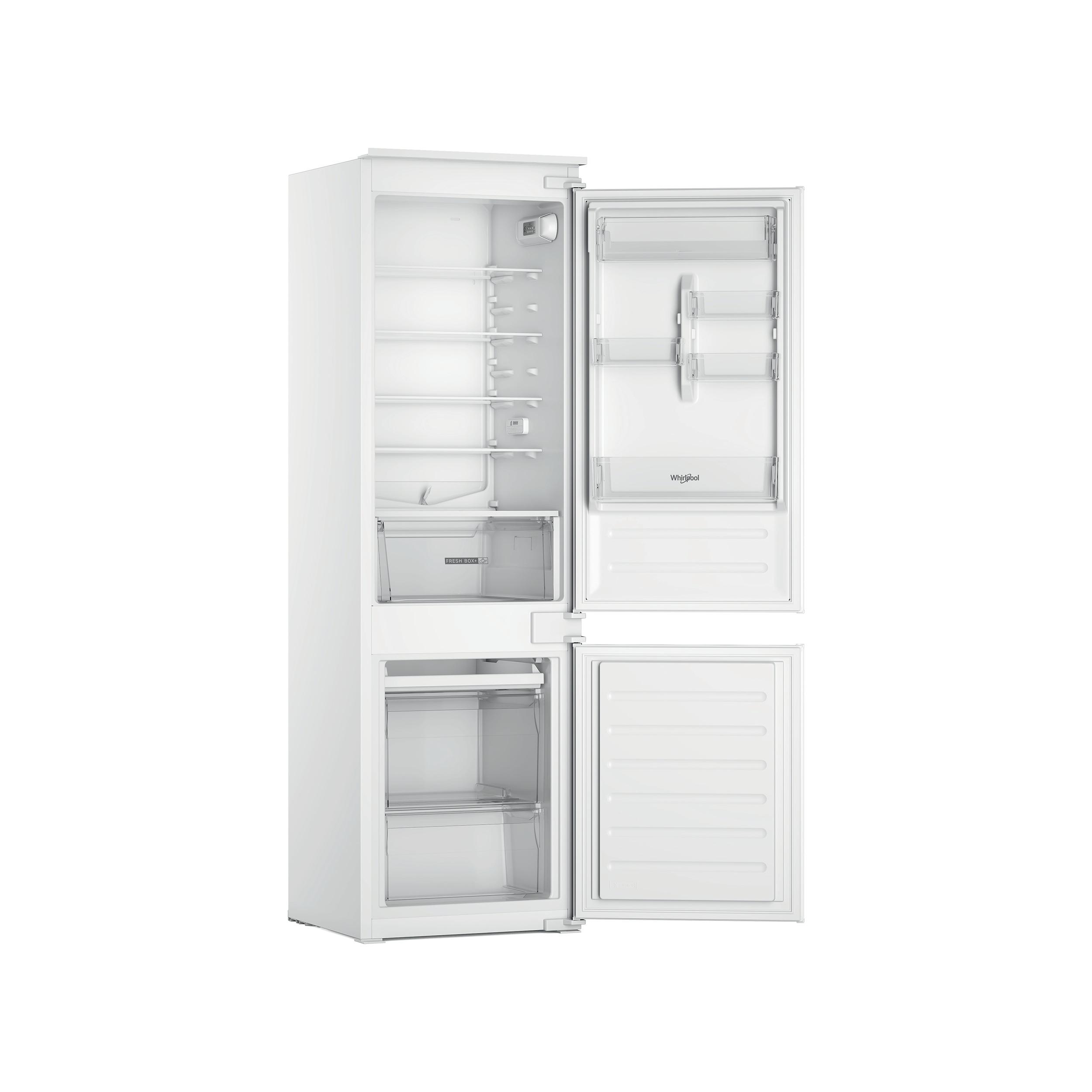 Whirlpool Réfrigérateur combiné Encastrable WHC18D051A1 Blanc 2 portes Perspective open