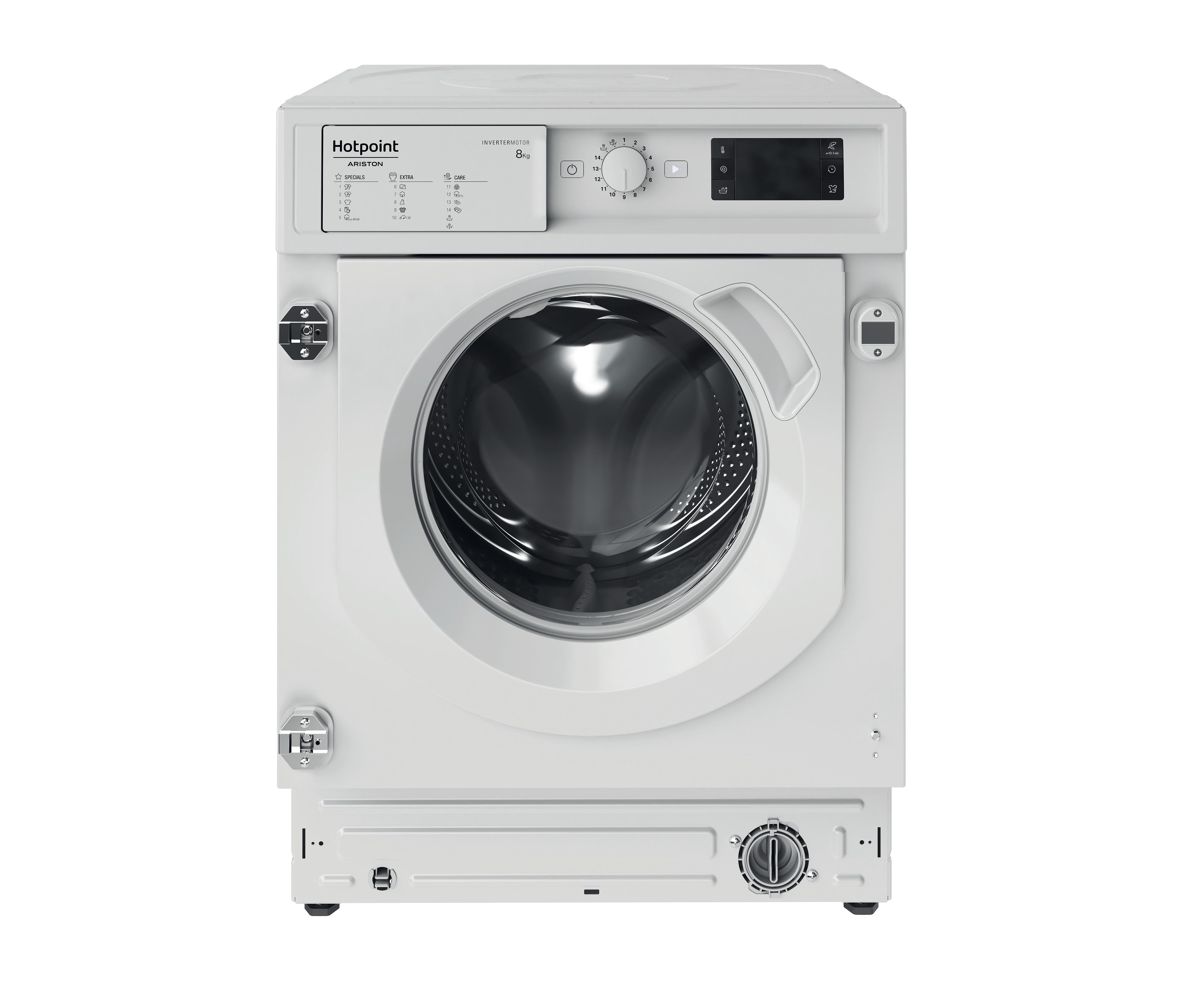Hotpoint_Ariston Перална машина За вграждане BI WMHG 81485 EU Бял Предно зареждане B Frontal