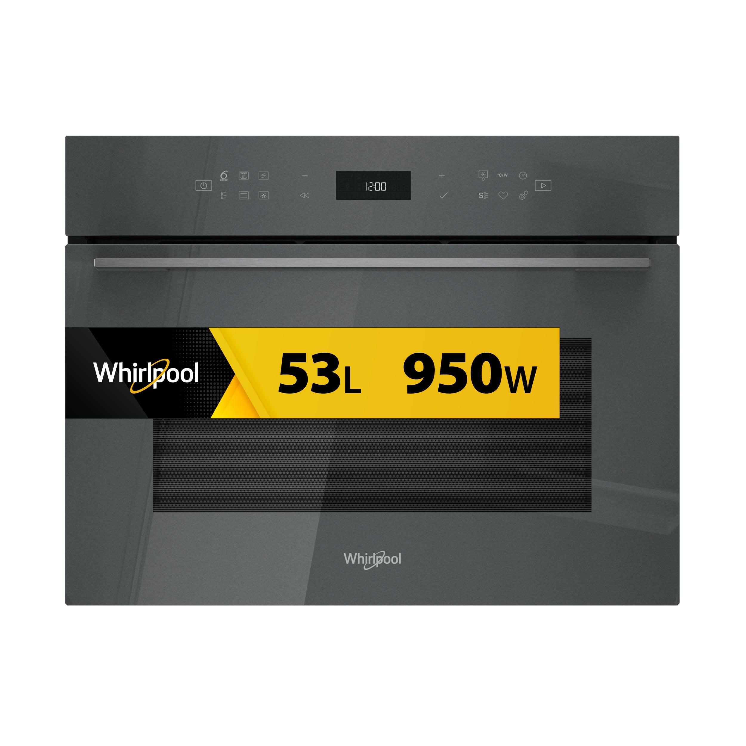 Whirlpool Magnetron Ingebouwd WCW7O7HTSSG Stardust grey glossy Elektronisch 53 MW-Combi 950 Frontal