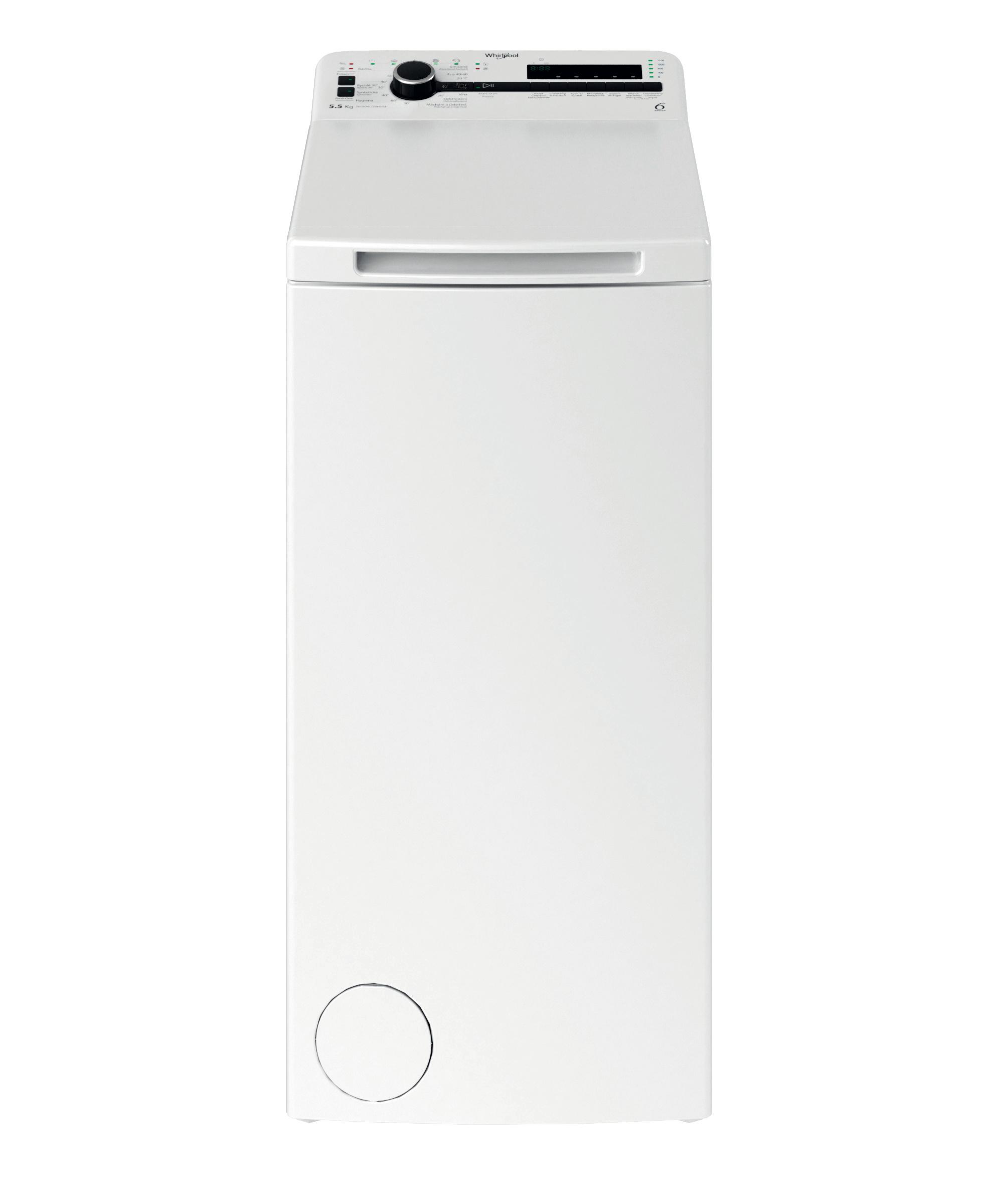 Whirlpool Pračka Volně stojící TDLRB 55140S CS/N Bílá Vrchem plněná C Frontal