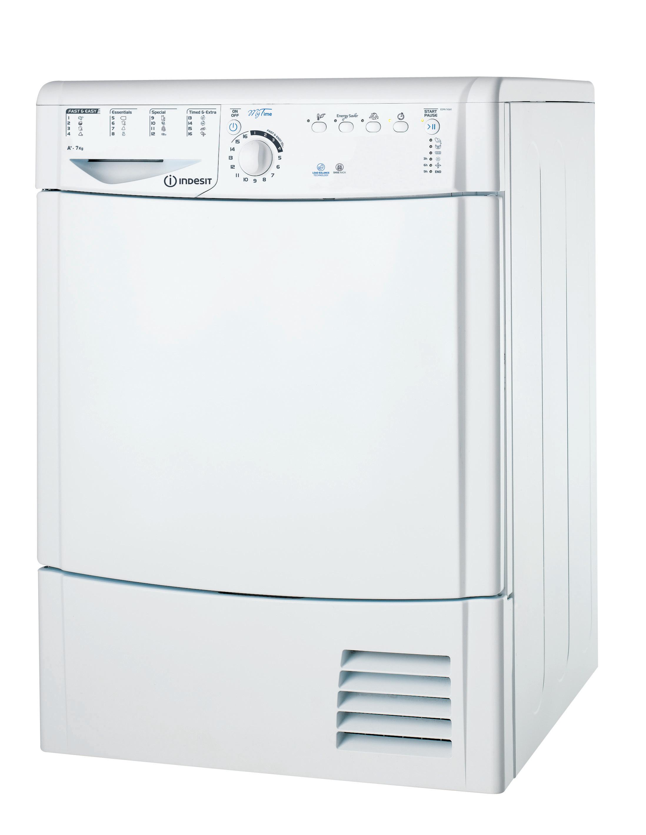 Sèche-linge pompe à chaleur Indesit : Posable, 7,0 kg - EDPA 745 A1 ECO (EU)