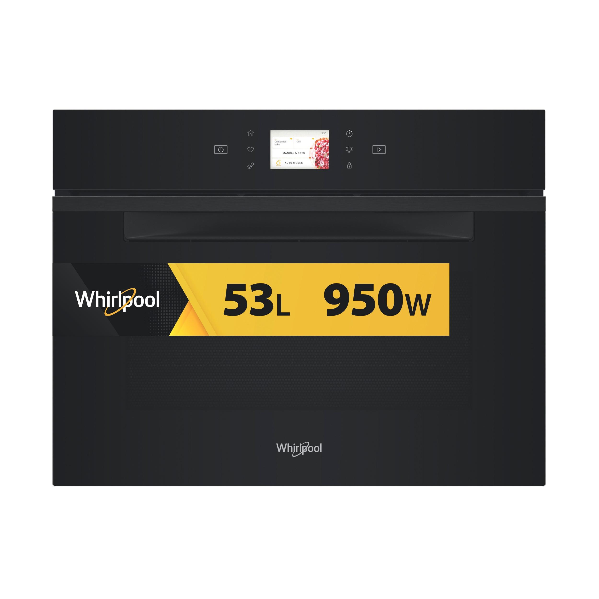 Whirlpool Microondas Encastre WCW11O7HTSB Negro Electrónico 53 MW-Combi 950 Frontal
