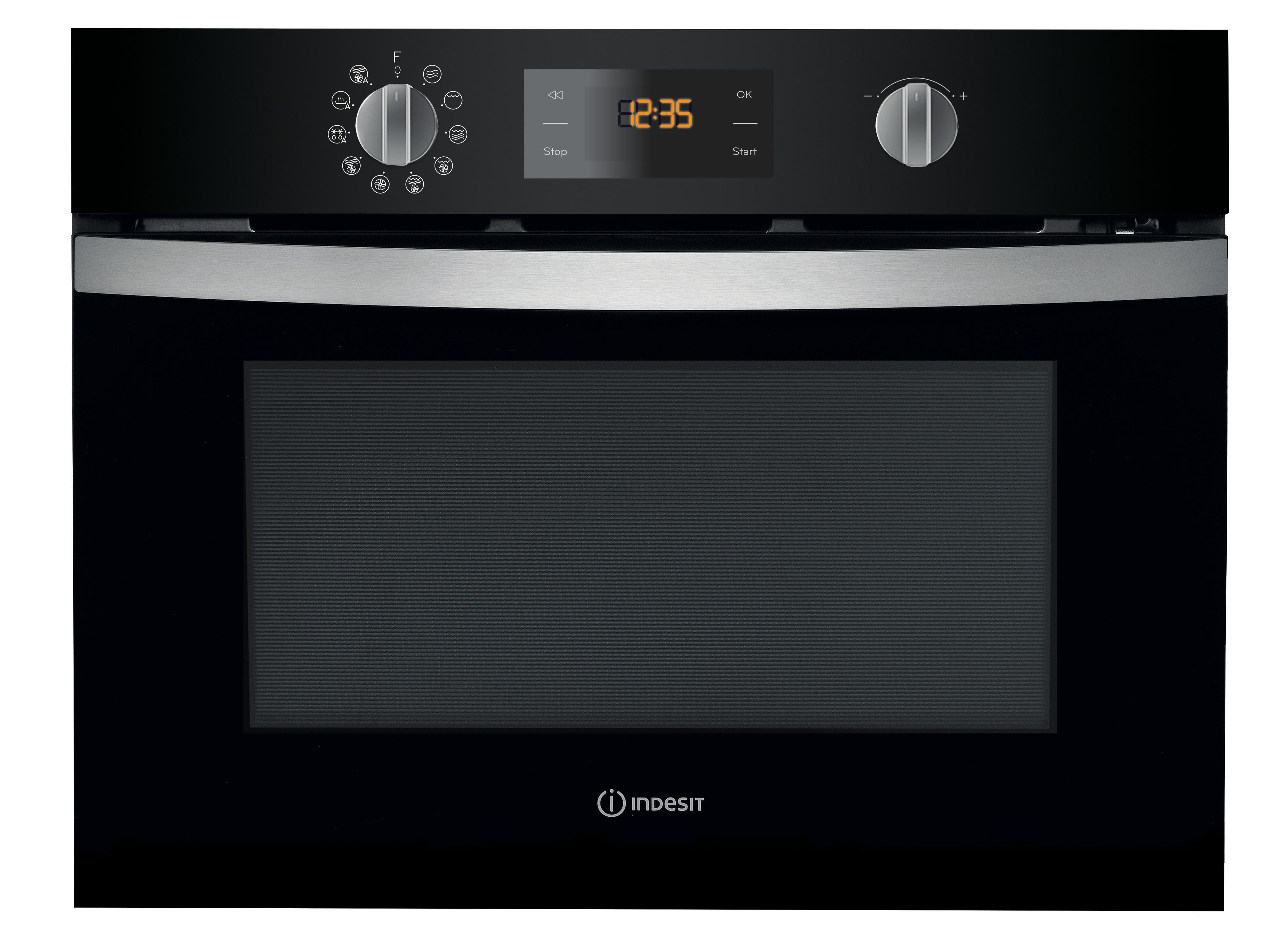 Indesit Microgolfoven Inbouw MWI 3445 BL Zwart Elektronisch 40 Combimicrogolfoven 900 Frontal