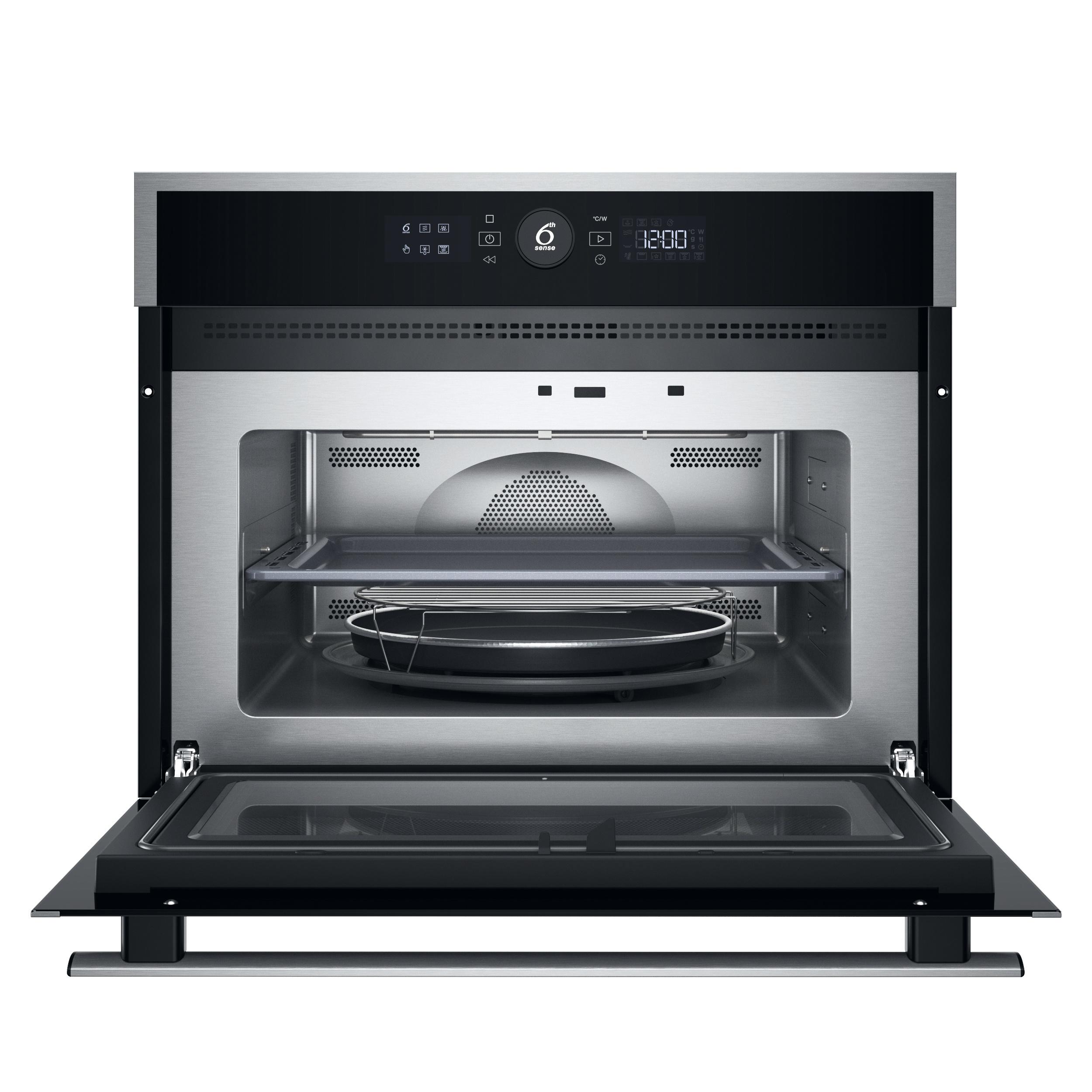 Whirlpool Microgolfoven Inbouw WMW47HMX Roestvrij staal Elektronisch 40 Combimicrogolfoven 900 Frontal open