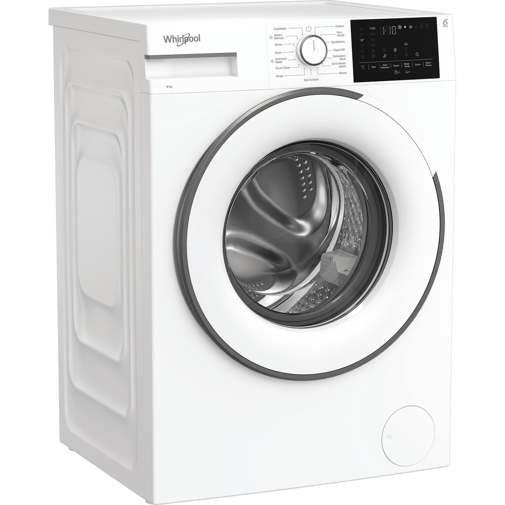 Whirlpool Pesukone Vapaasti sijoitettava AMM 86W EE Valkoinen Edestä täytettävä A Perspective