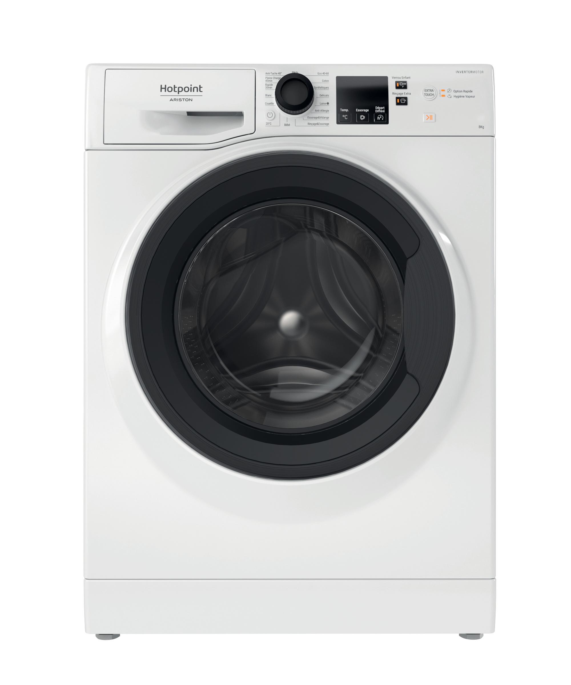 Hotpoint_Ariston Lave-linge Pose-libre PNS825CFR Blanc Lave-linge frontal B Frontal